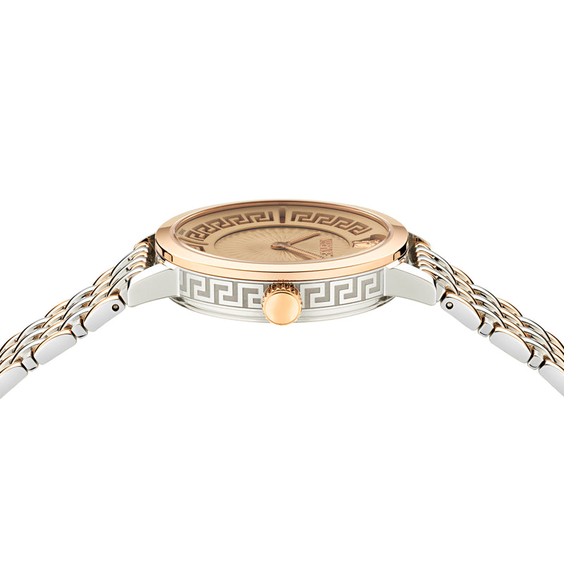 Versace Greca Fortuna Ivory Round Quartz Women Watch Watch Versace