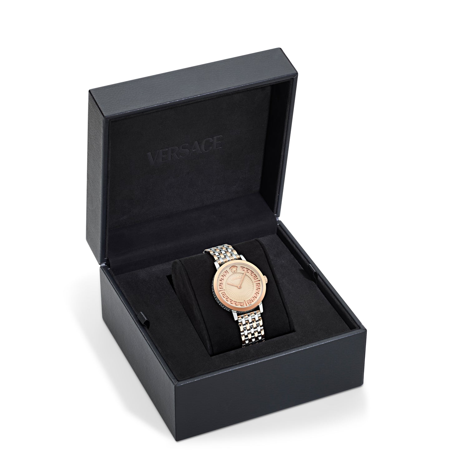 Versace Greca Fortuna Ivory Round Quartz Women Watch