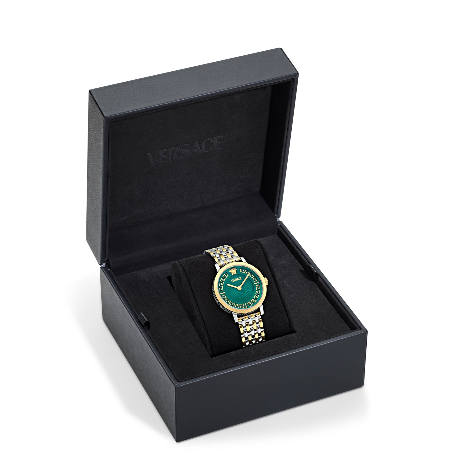 Versace Greca Fortuna Green Round Quartz Women Watch