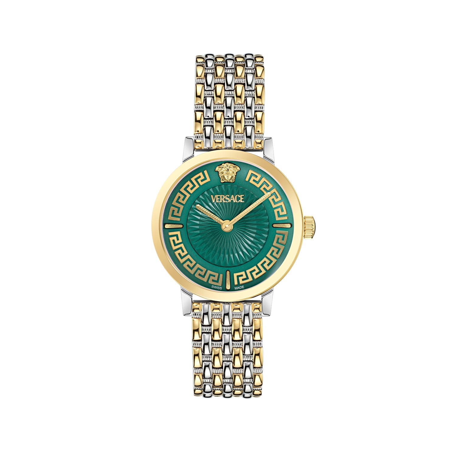Versace Greca Fortuna Green Round Quartz Women Watch