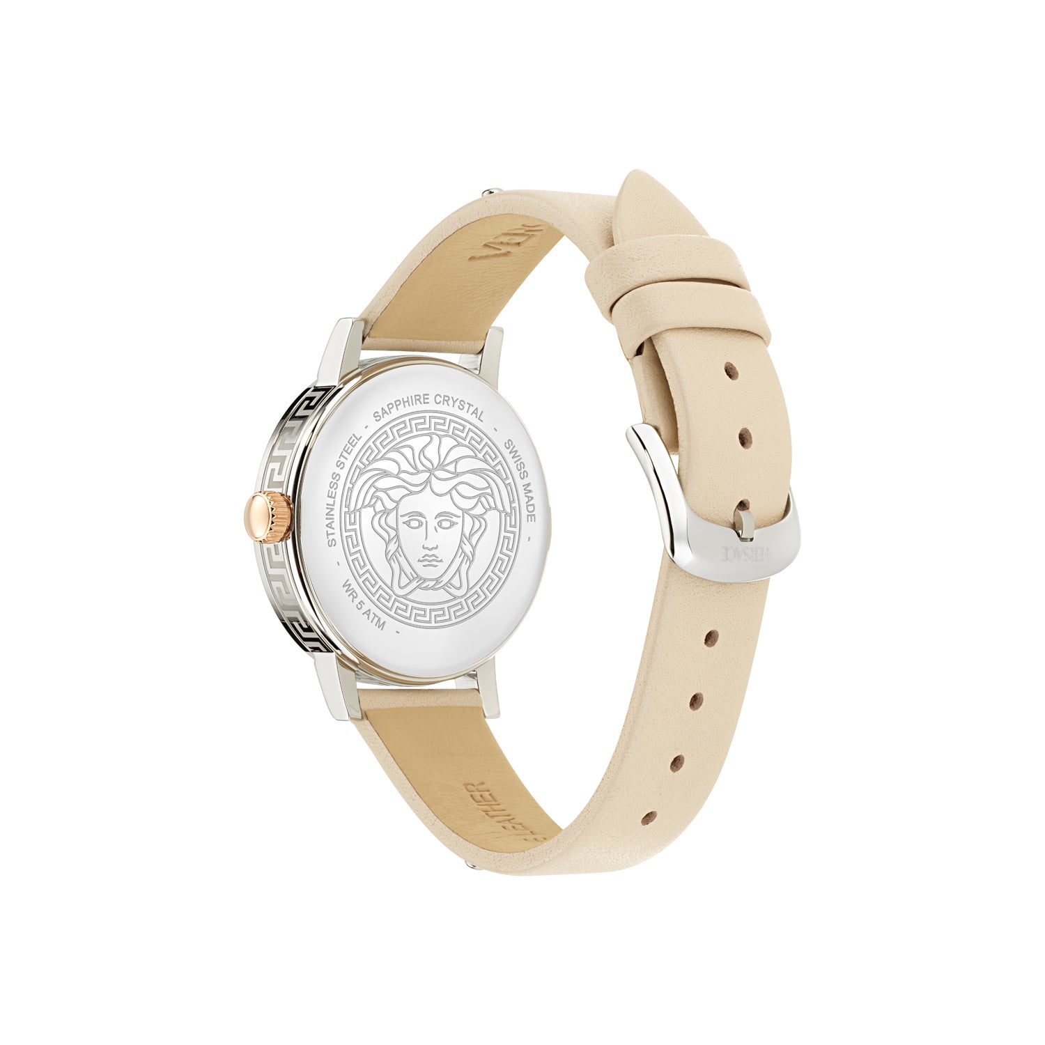 Versace Greca Fortuna Ivory Round Quartz Women Watch