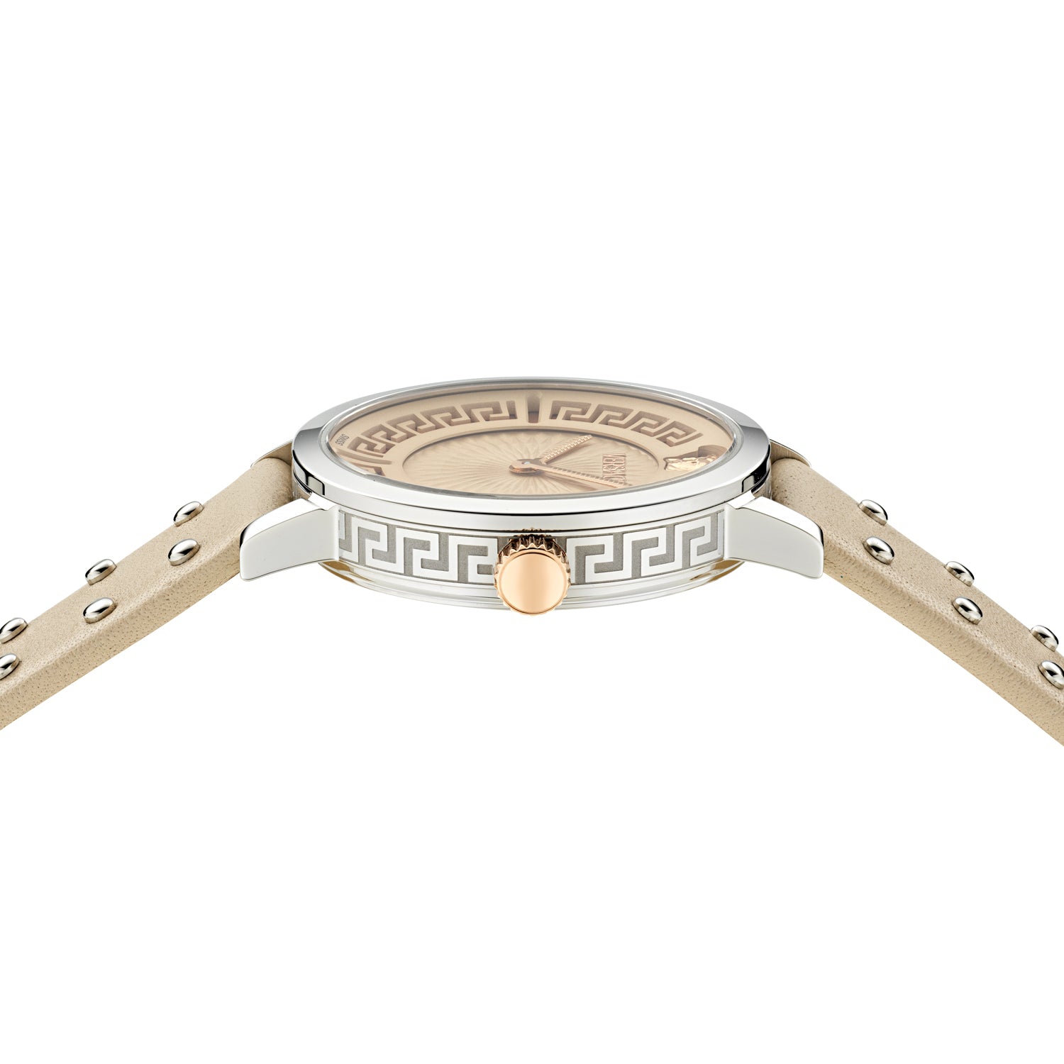 Versace Greca Fortuna Ivory Round Quartz Women Watch
