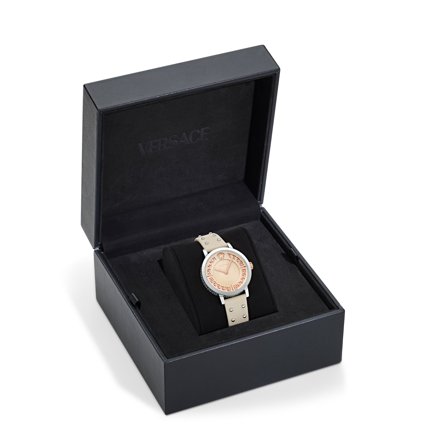 Versace Greca Fortuna Ivory Round Quartz Women Watch