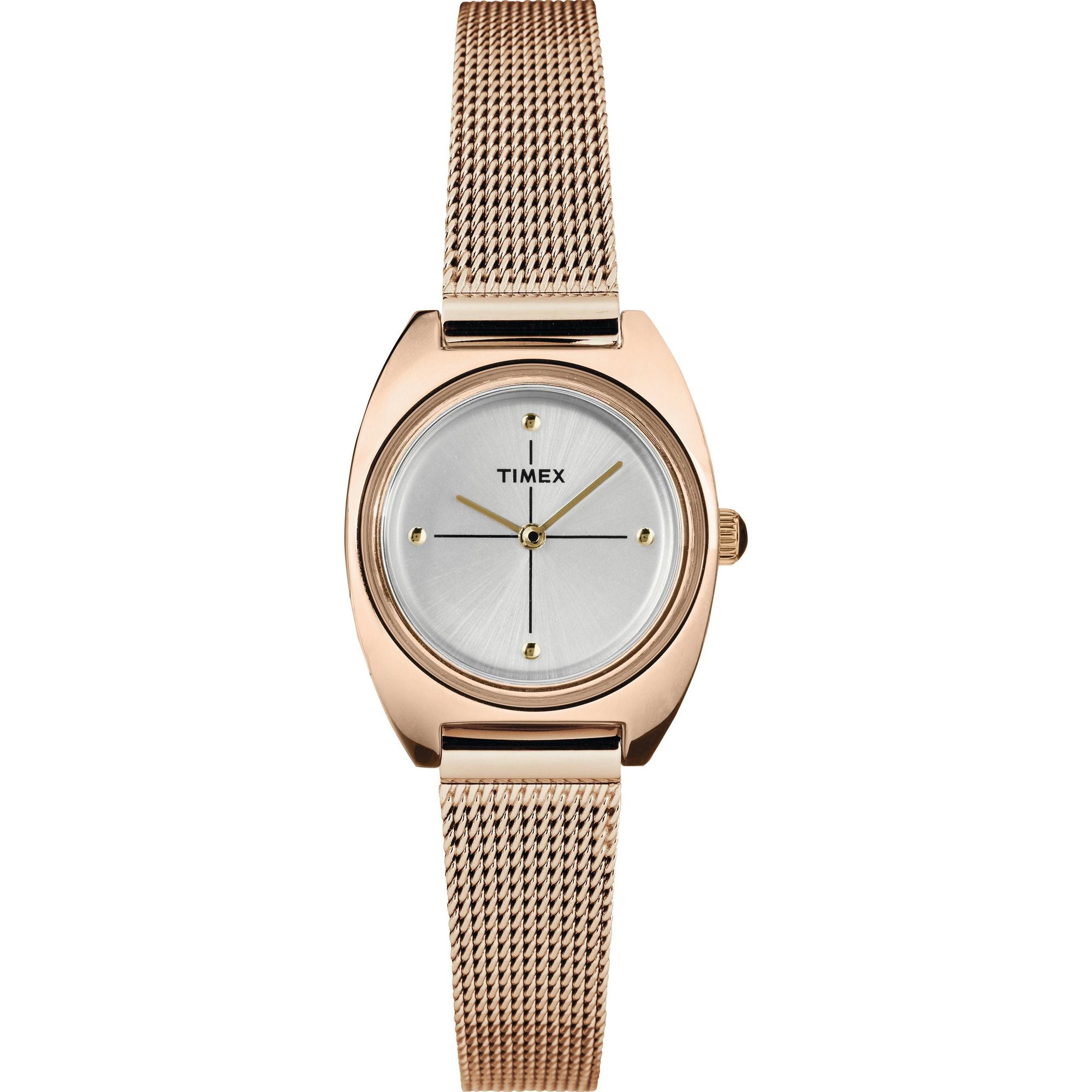 Timex Milano Silver Tonneau Quartz Women Watch