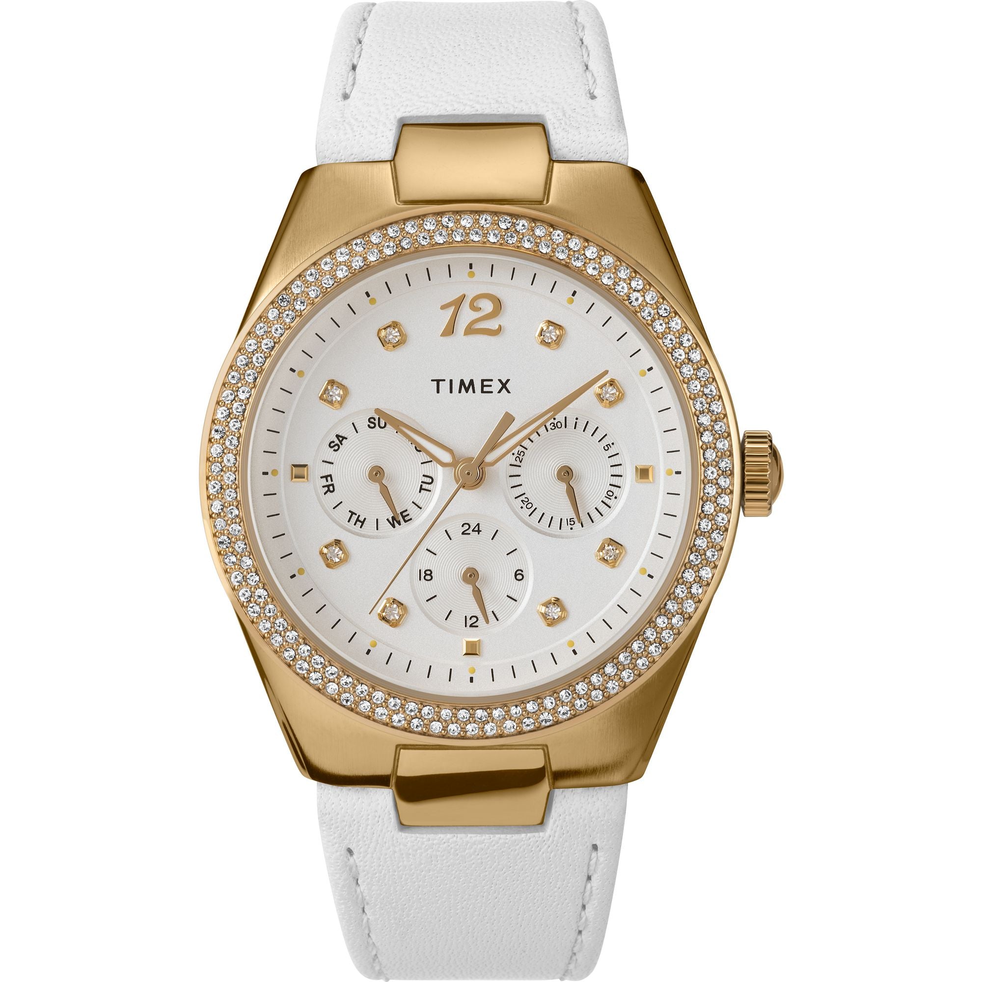 Timex Simone White Round Quartz Women Watch