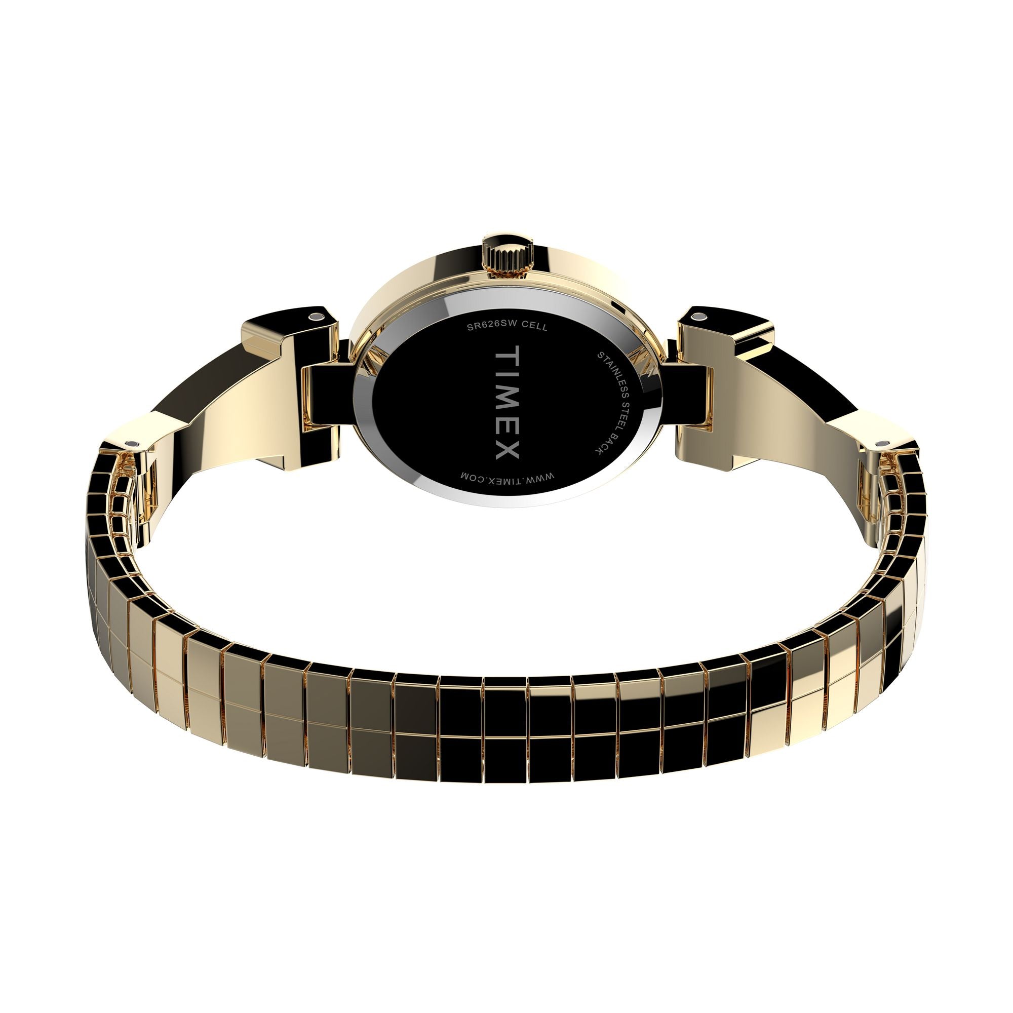 Timex Fashion Stretch Bangles Silver Oval Quartz Women Watch