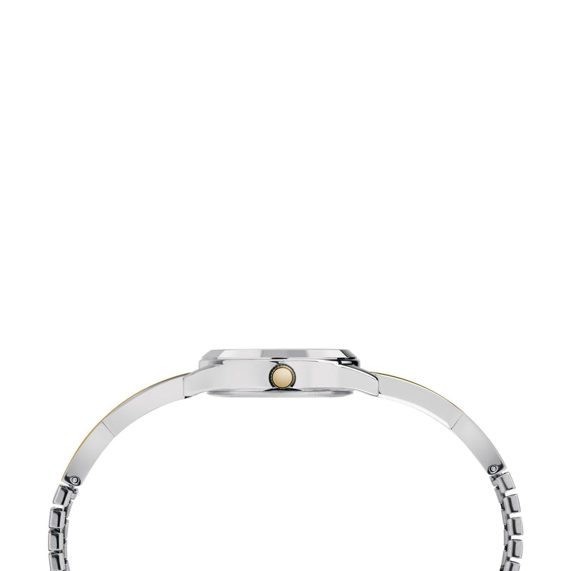 Timex Fashion Stretch Bangles Silver Round Quartz Women Watch Watch Timex