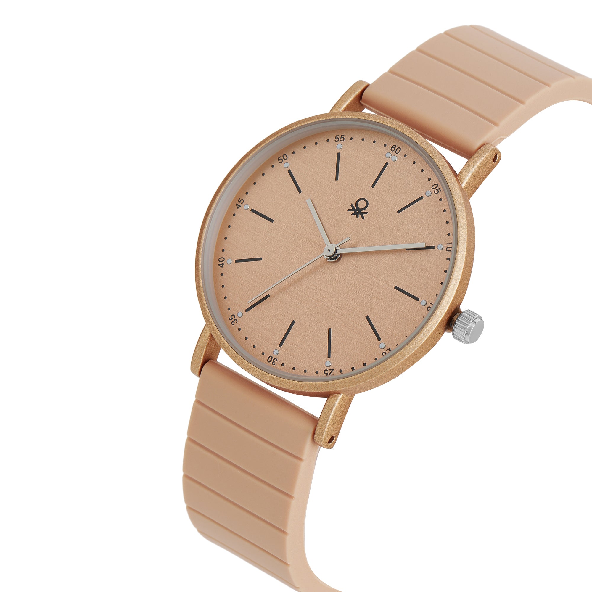 United Colors Of Benetton Iconic Brown Round Quartz Women Watch