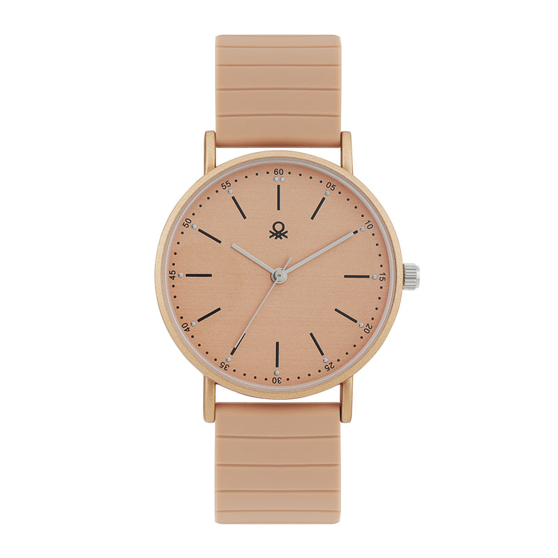 United Colors Of Benetton Iconic Brown Round Quartz Women Watch Watch United Colors Of Benetton
