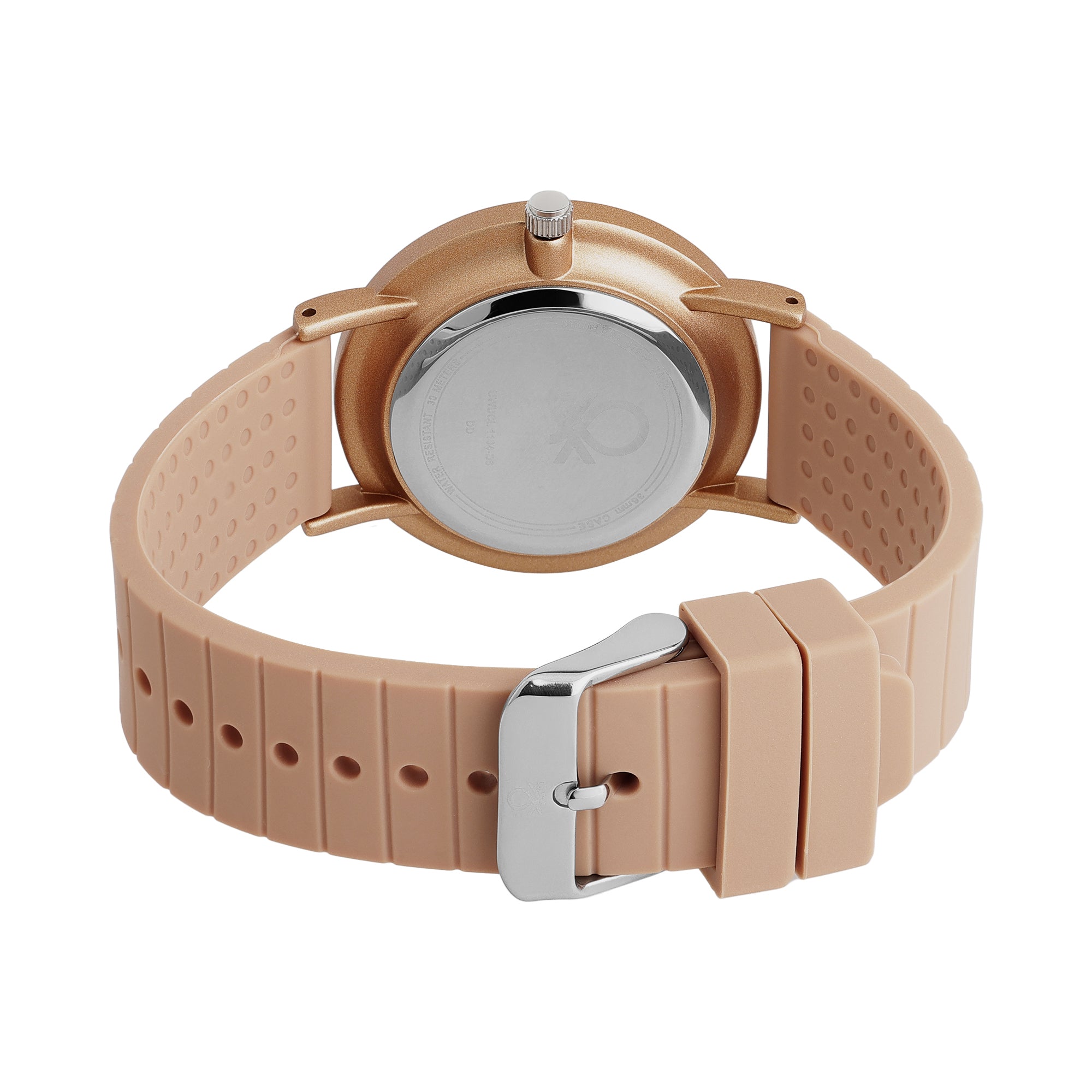United Colors Of Benetton Iconic Brown Round Quartz Women Watch