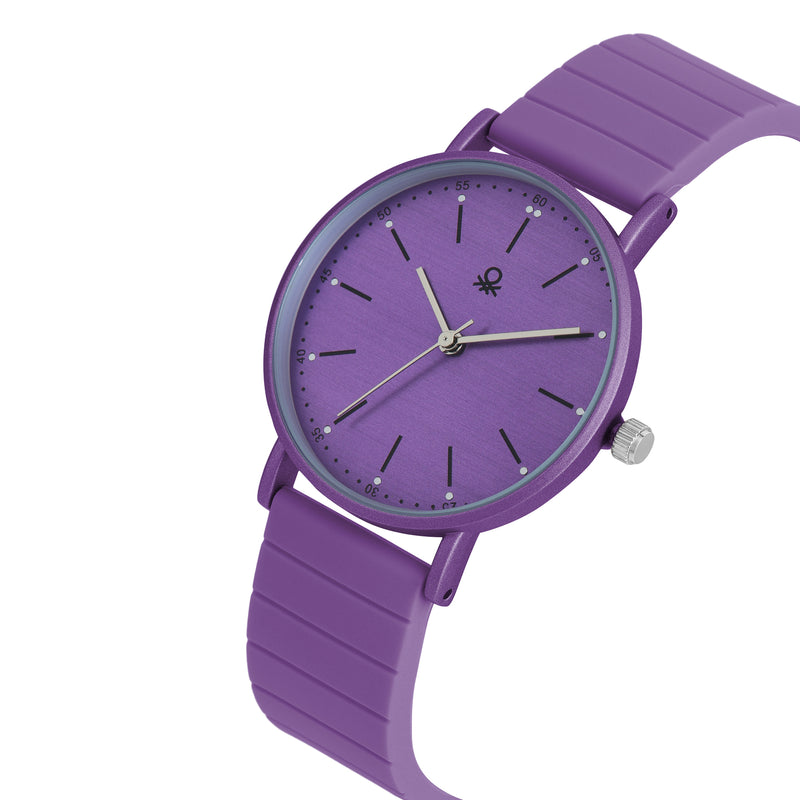 United Colors Of Benetton Iconic Purple Round Quartz Women Watch Watch United Colors Of Benetton