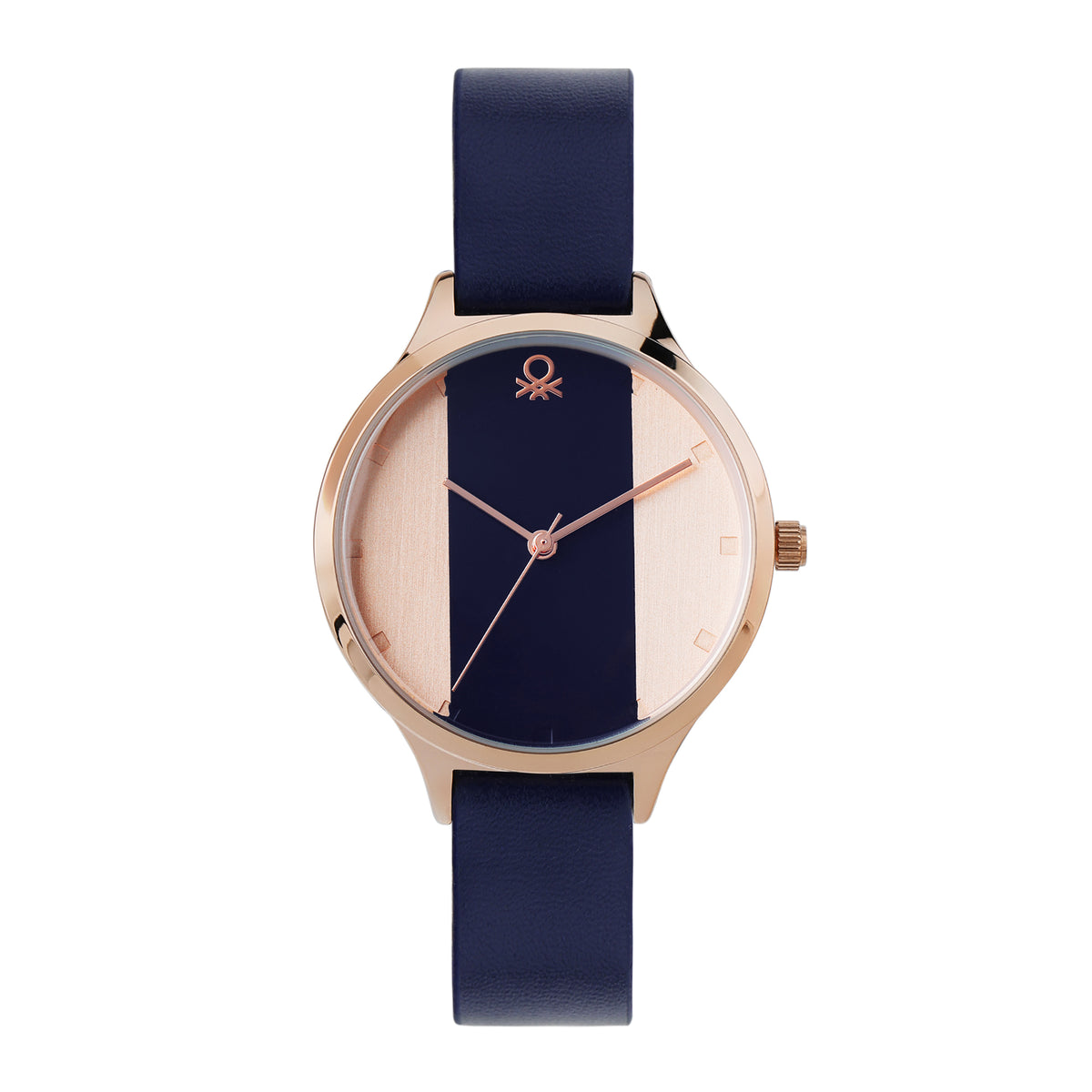 United Colors Of Benetton Iconic Two Tone Round Quartz Women Watch
