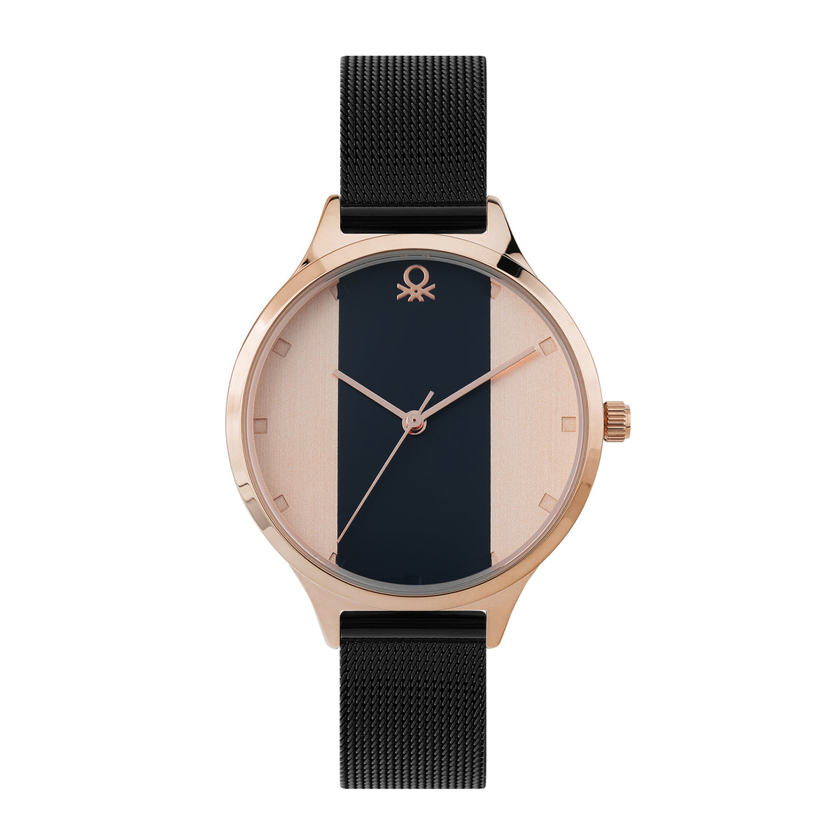 United Colors Of Benetton Iconic Two Tone Round Quartz Women Watch