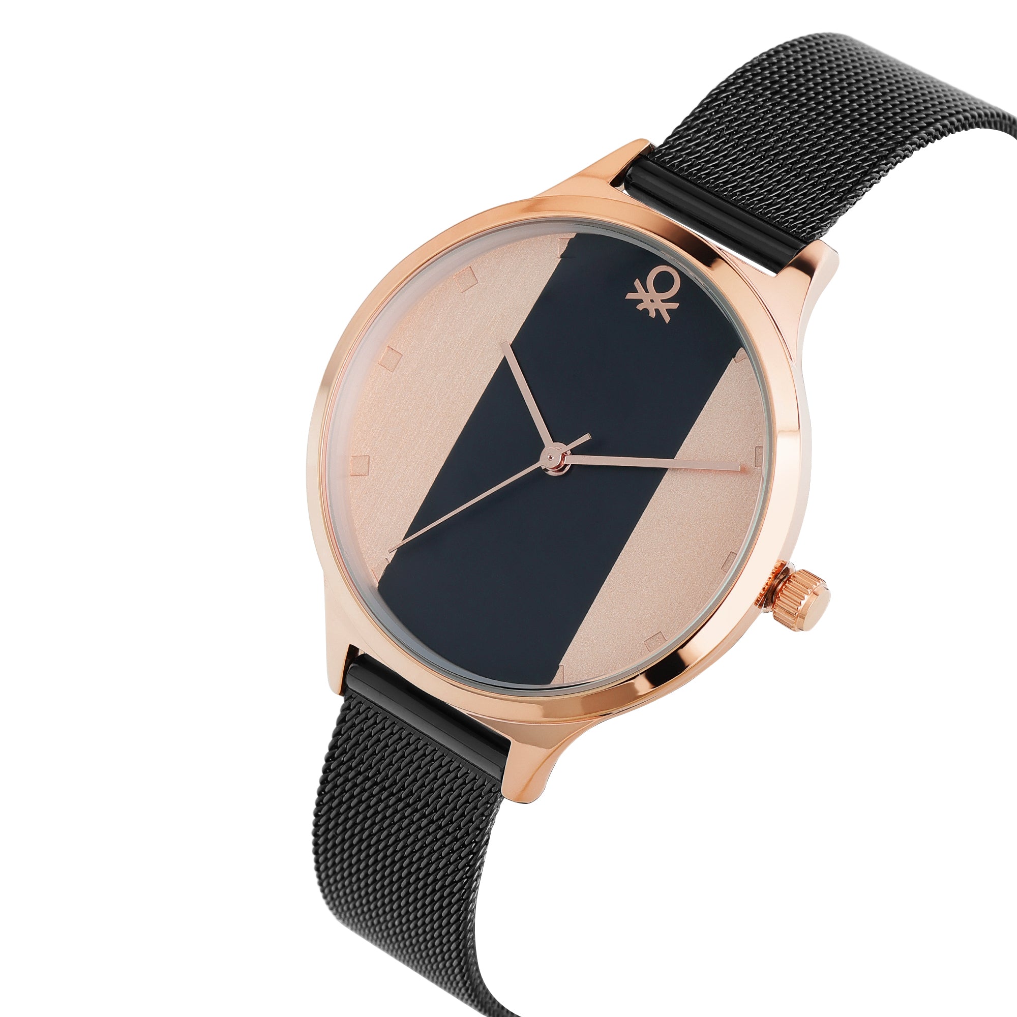 United Colors Of Benetton Iconic Two Tone Round Quartz Women Watch