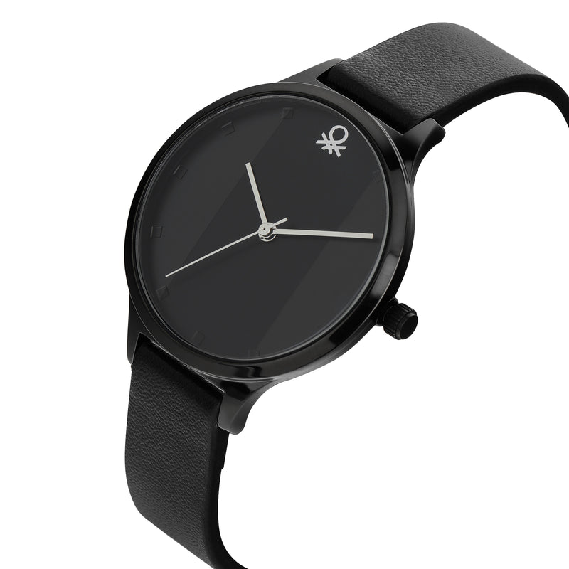 United Colors Of Benetton Iconic Black Round Quartz Women Watch Watch United Colors Of Benetton
