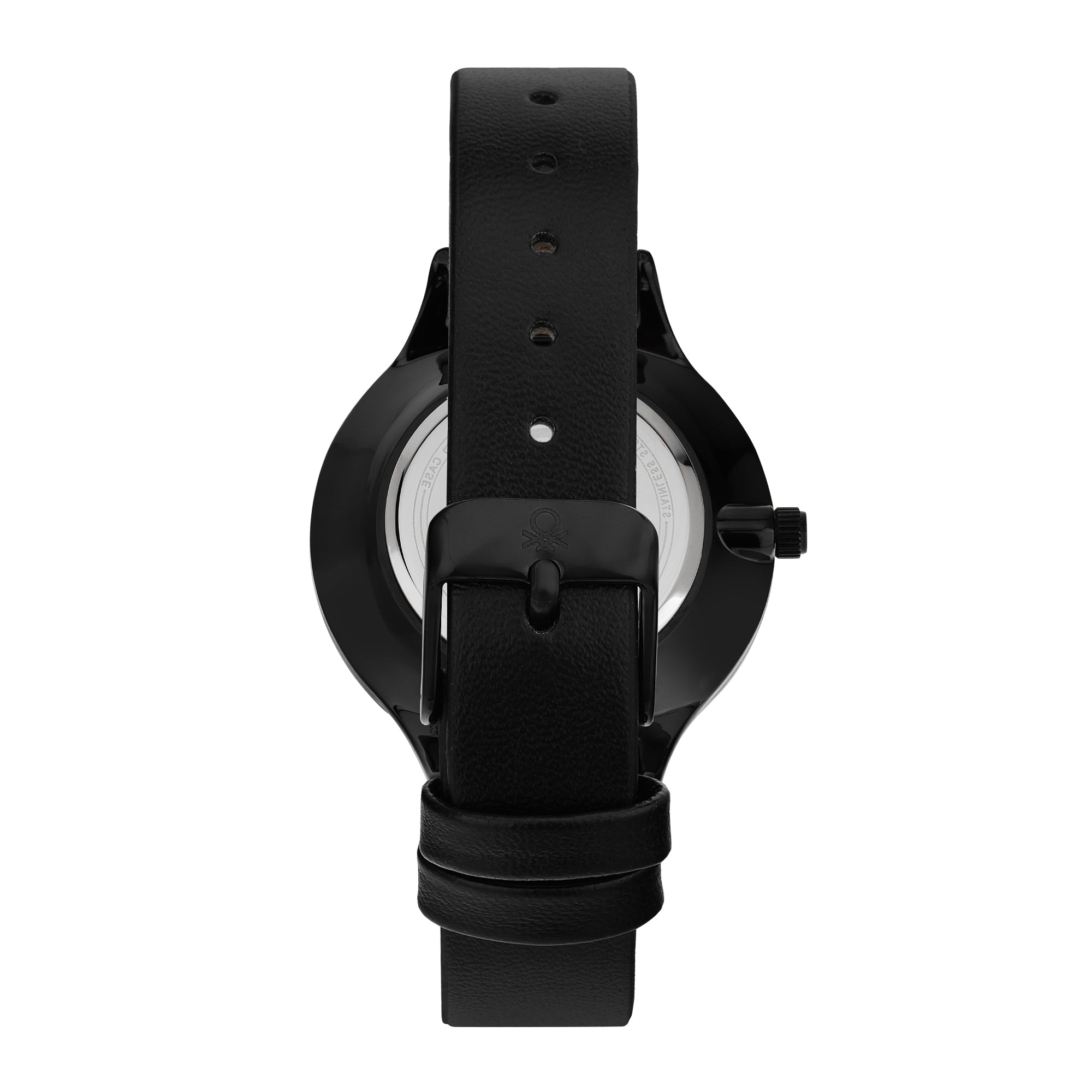 United Colors Of Benetton Iconic Black Round Quartz Women Watch