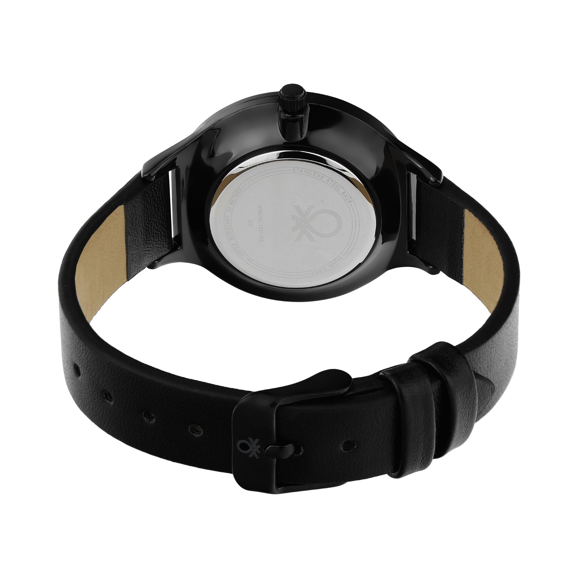 United Colors Of Benetton Iconic Black Round Quartz Women Watch