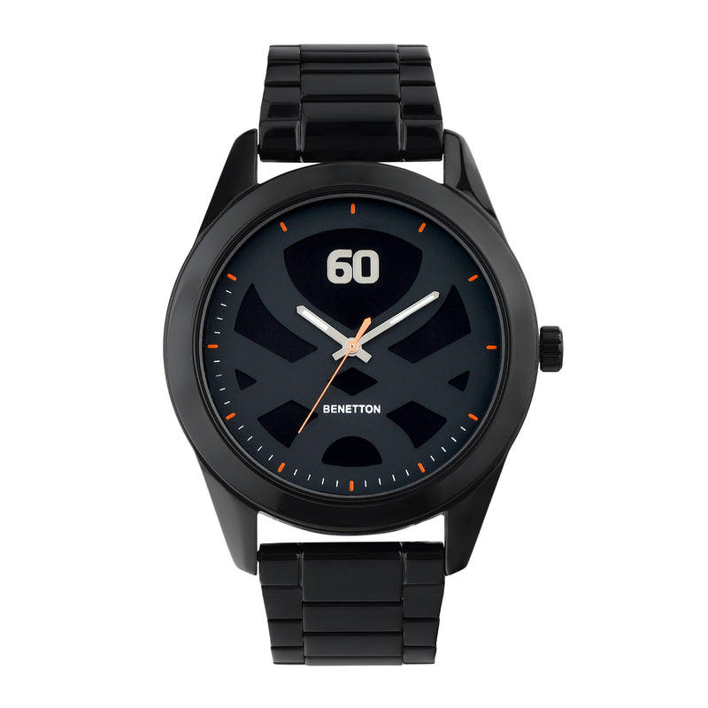 United Colors Of Benetton Iconic Black Round Quartz Men Watch Watch United Colors Of Benetton