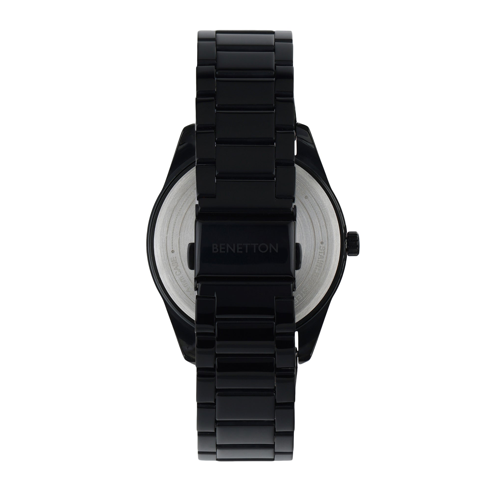 United Colors Of Benetton Iconic Black Round Quartz Men Watch