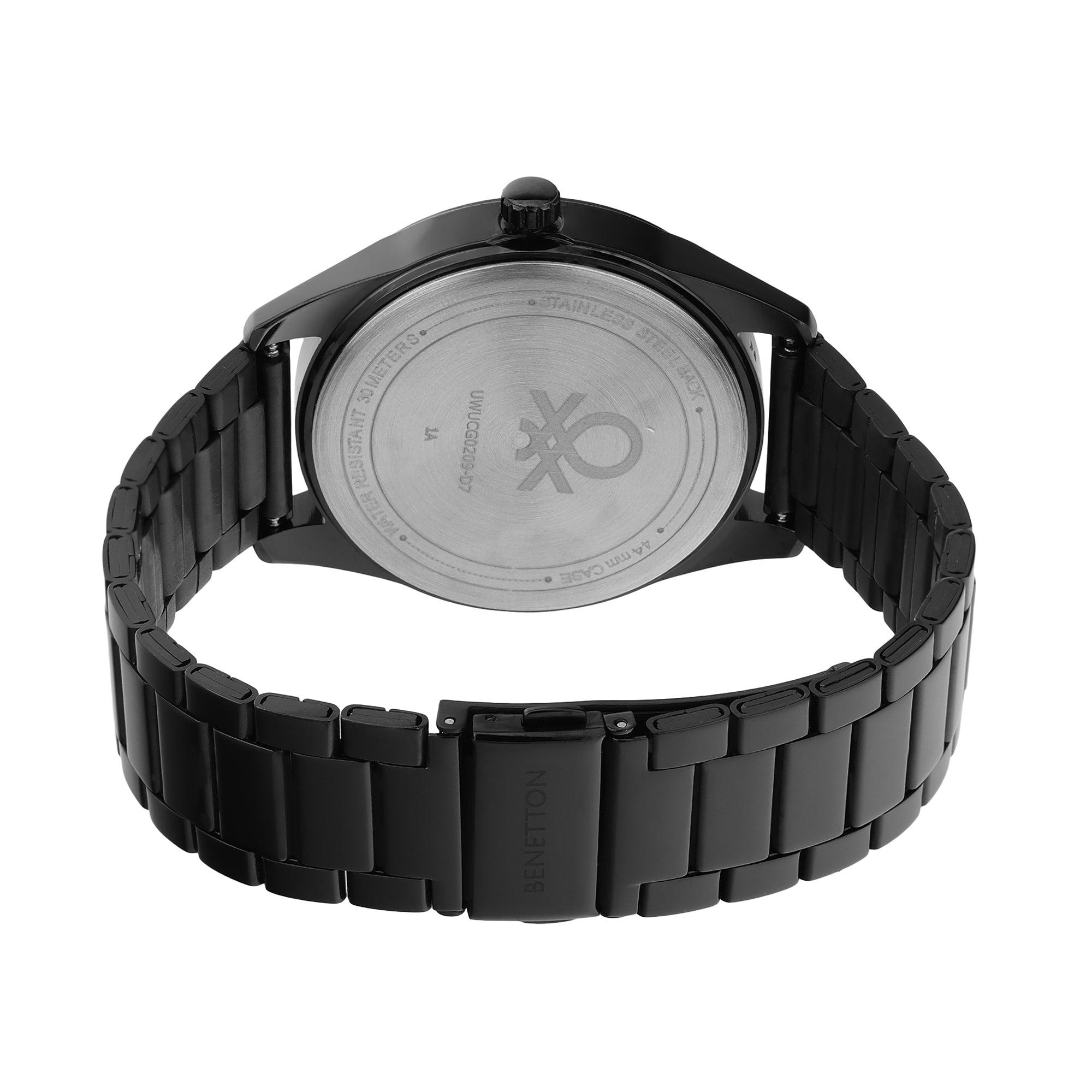 United Colors Of Benetton Iconic Black Round Quartz Men Watch