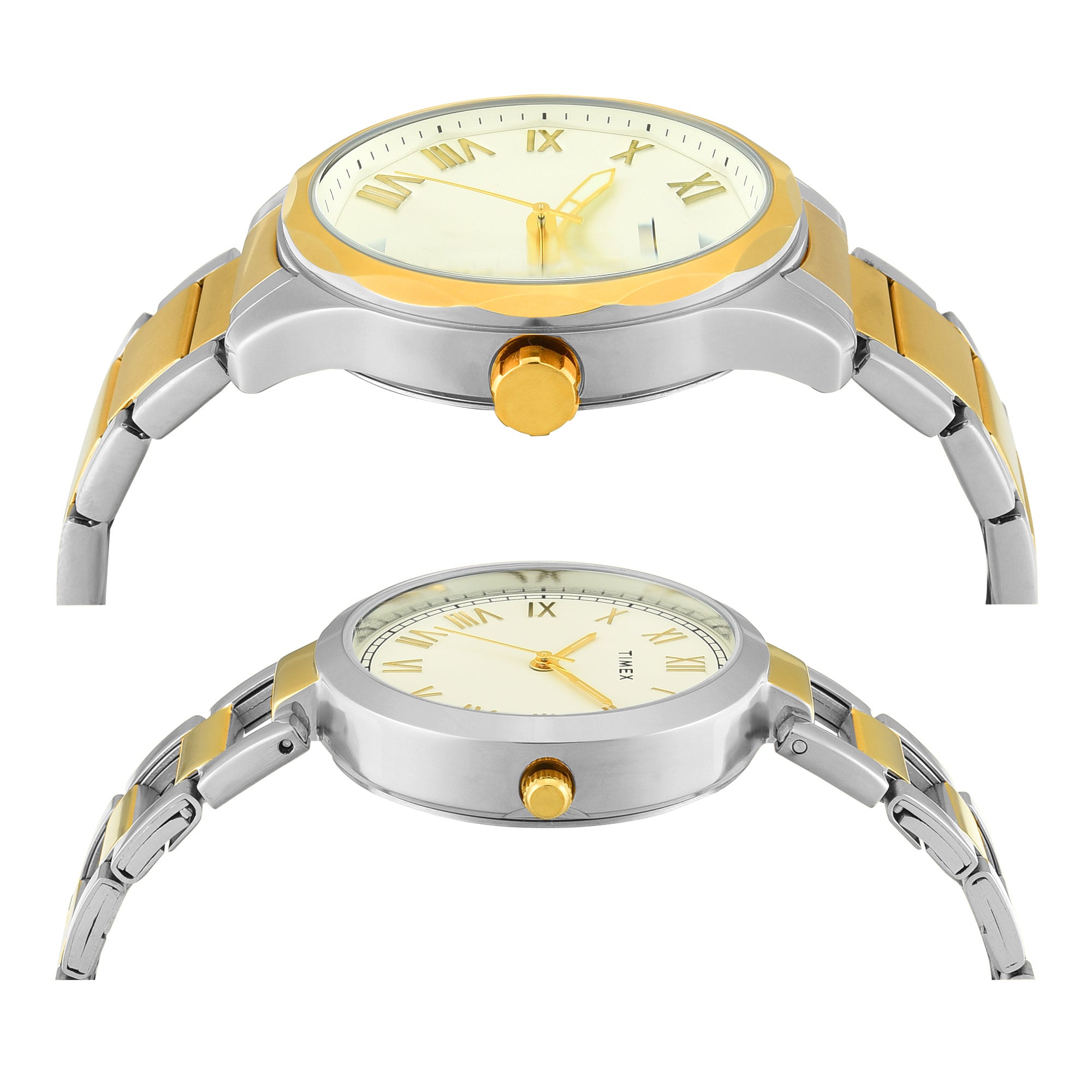 Timex Trendline Round 21mm Tan Dial Analog Pair Watch - TW00PR341 Watch Timex