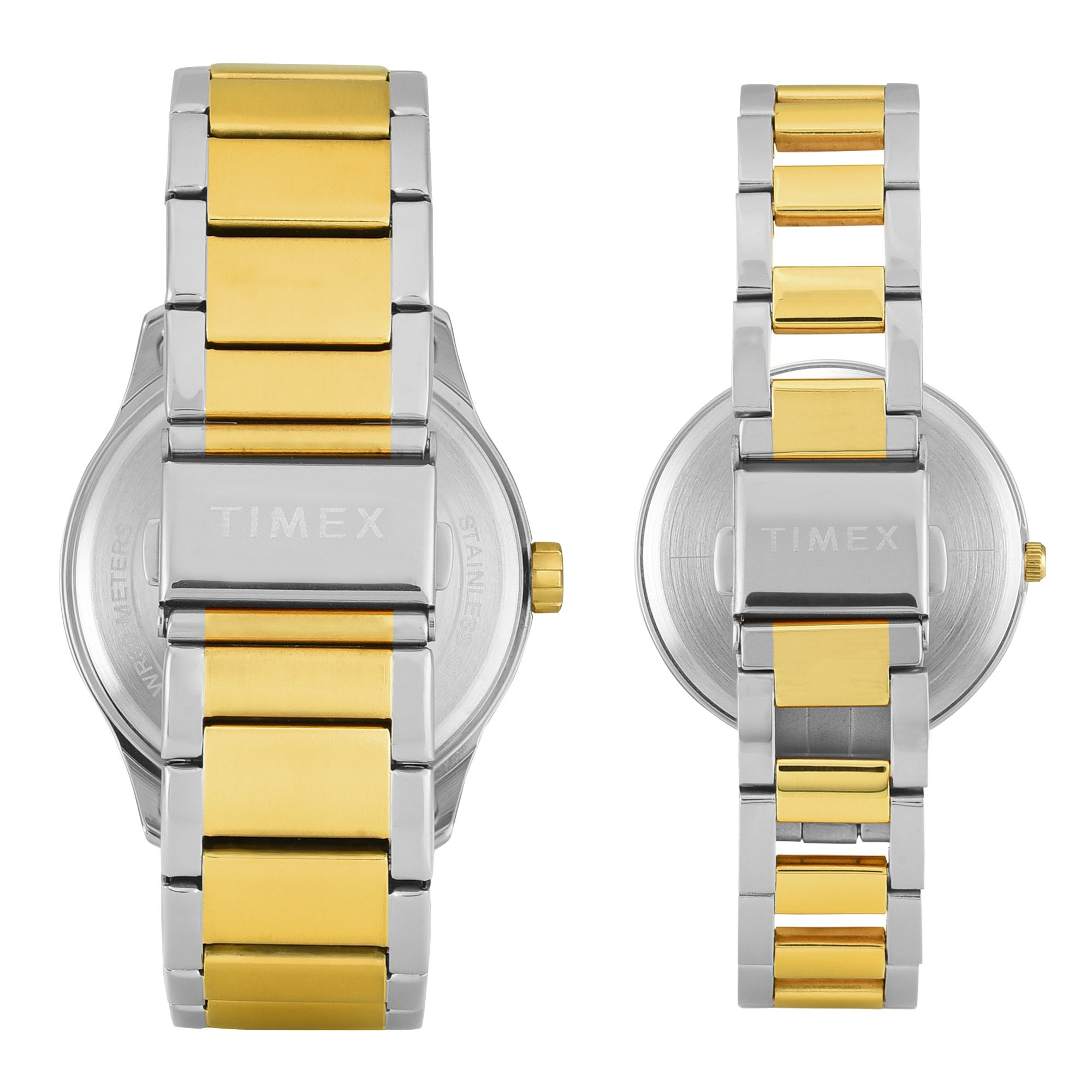 Timex Trendline Round 21mm Tan Dial Analog Pair Watch - TW00PR341 Watch Timex
