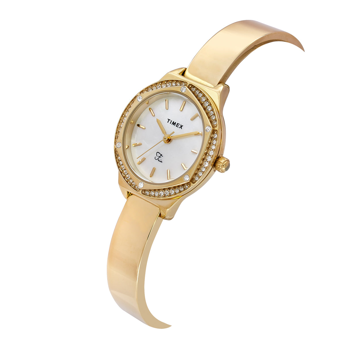 Timex Fria Round 21mm White Dial Analog Women Watch - TWEL24202