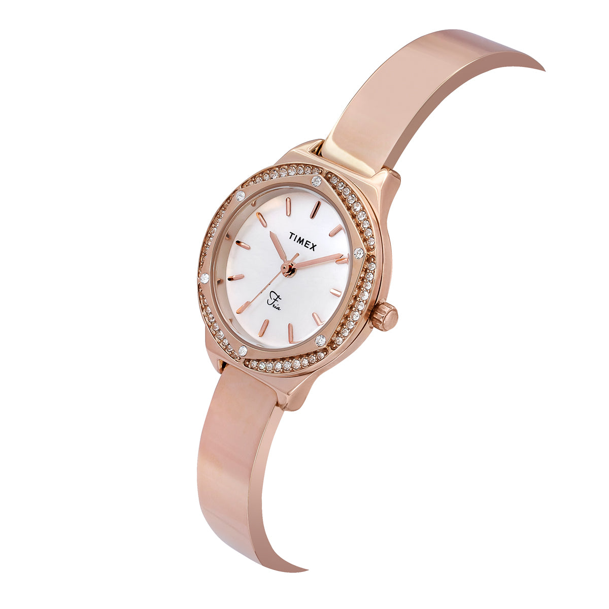 Timex Fria Round 21mm White Dial Analog Women Watch - TWEL24201
