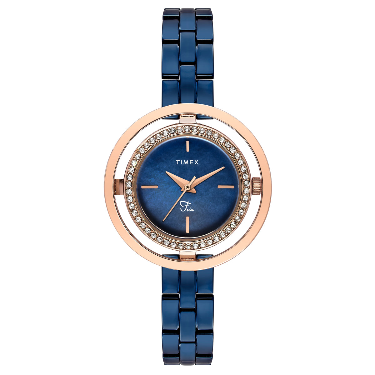 Timex Fria Round 21mm Blue Dial Analog Women Watch - TWEL24302