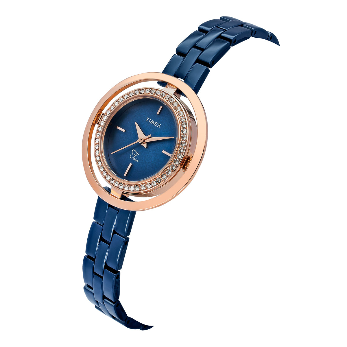 Timex Fria Round 21mm Blue Dial Analog Women Watch - TWEL24302