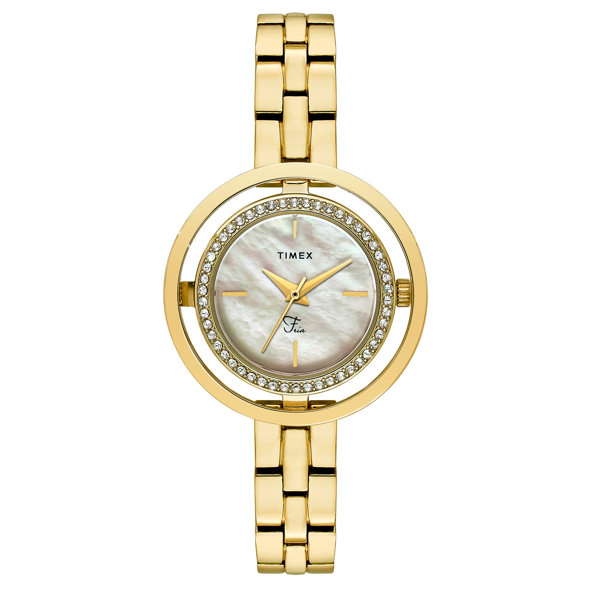 Timex Fria Round 21mm White Dial Analog Women Watch - TWEL24301 Watch Timex