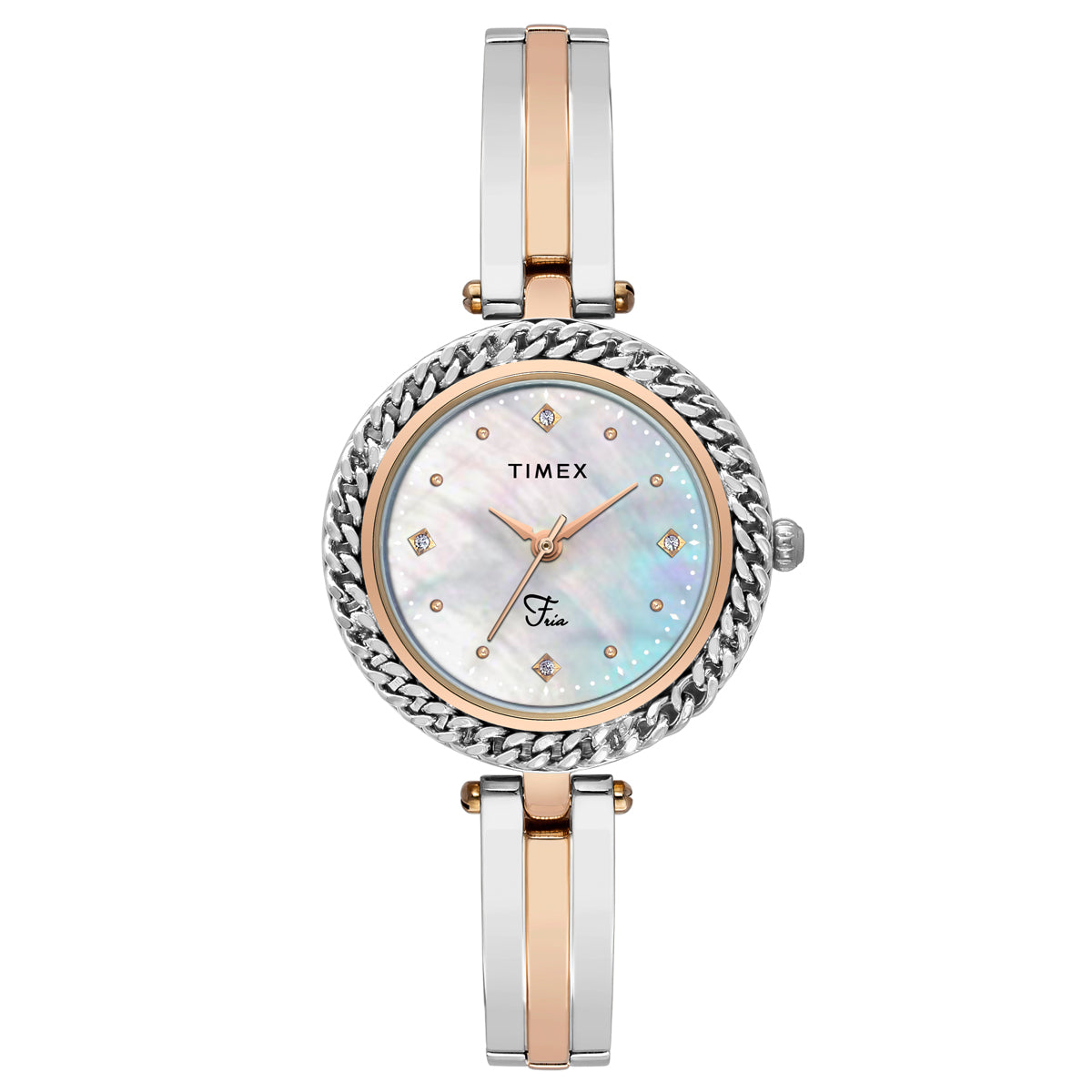 Timex Fria Round 21mm White Dial Analog Women Watch - TWEL24102 Watch Timex