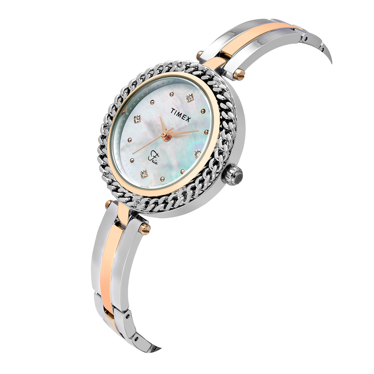 Timex Fria Round 21mm White Dial Analog Women Watch - TWEL24102 Watch Timex