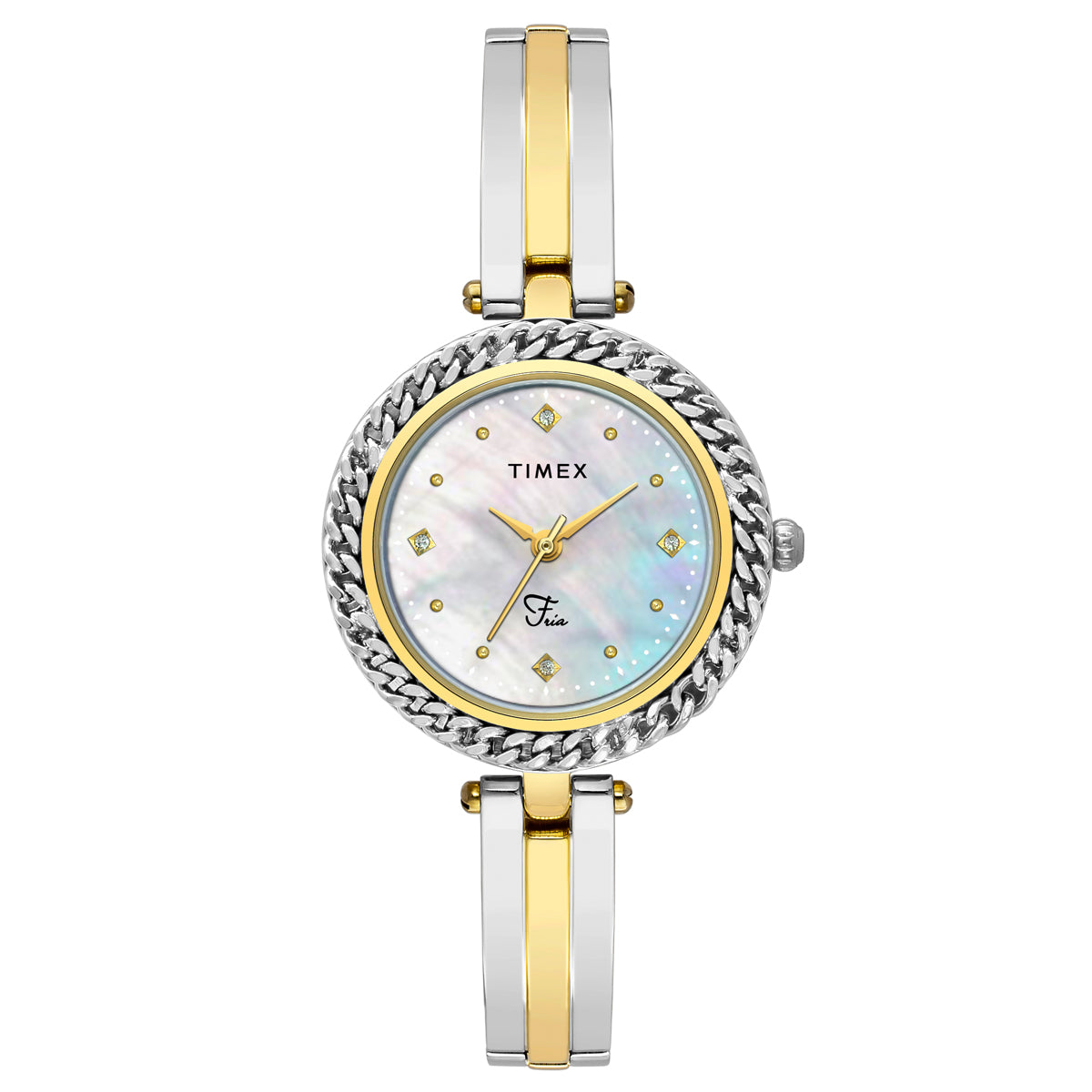Timex Fria Round 21mm White Dial Analog Women Watch - TWEL24101 Watch Timex