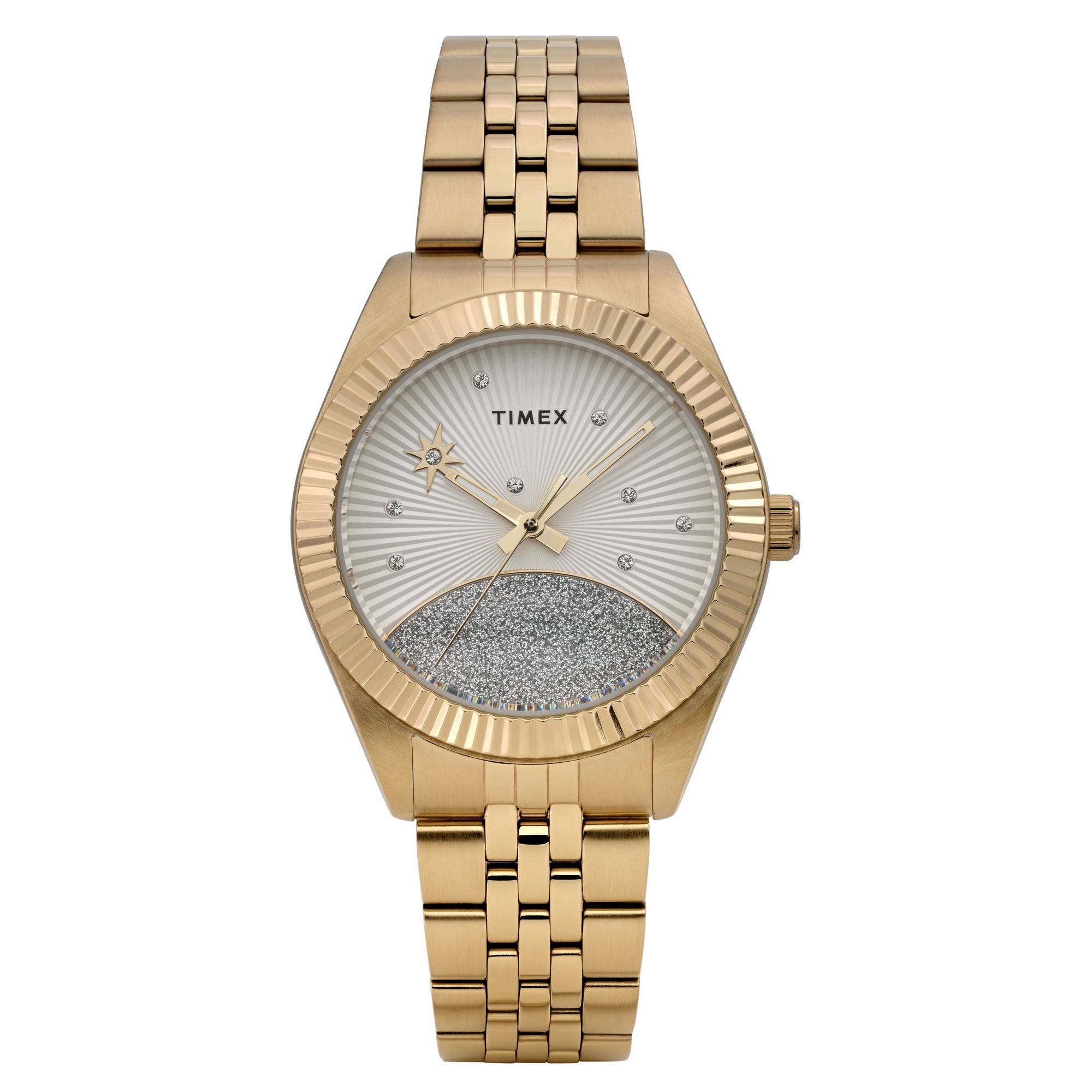 Timex Trend Round 21mm White Dial Analog Women Watch - TW2Y20300IK