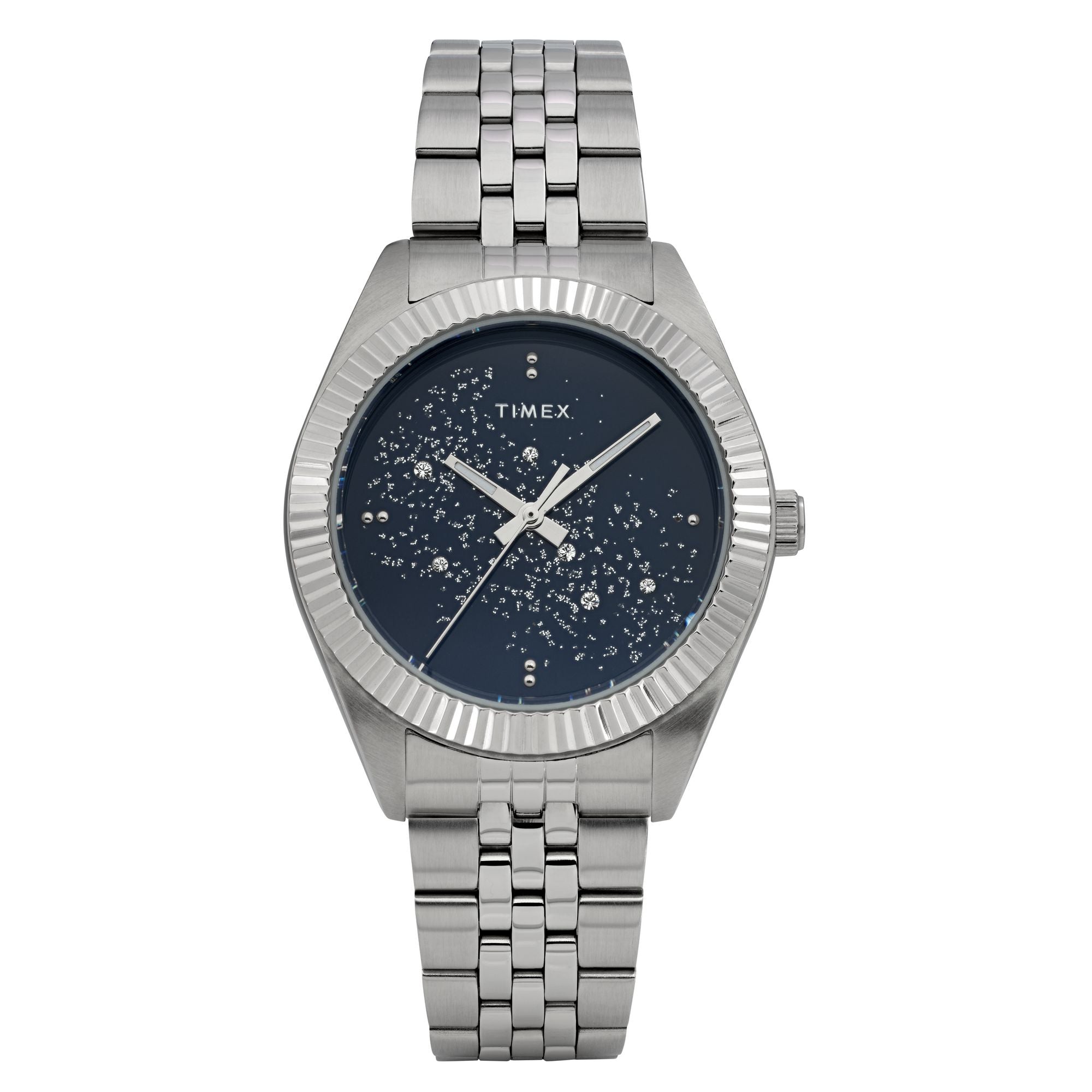 Timex Trend Round 36mm Blue Dial Analog Women Watch - TW2Y20100IK