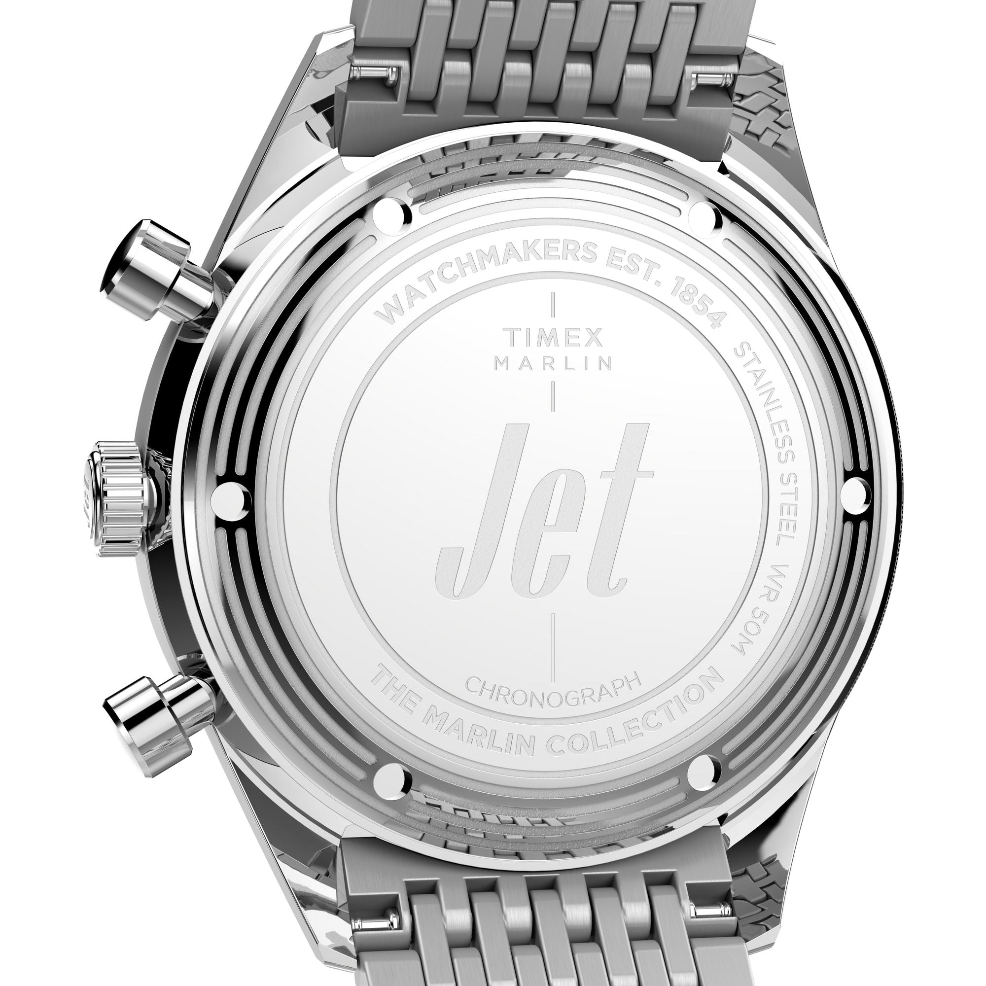 Timex Marlin Jet Silver Round Quartz Men Watch