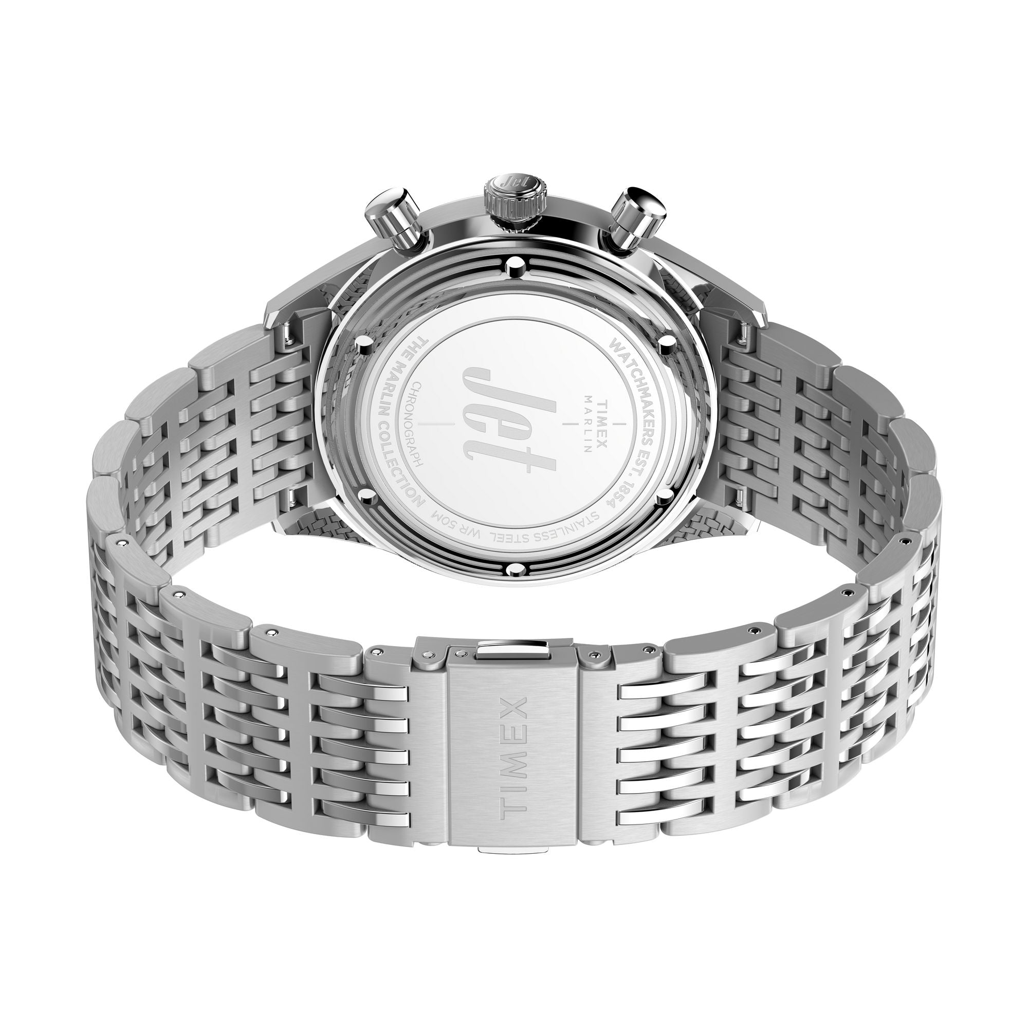 Timex Marlin Jet Silver Round Quartz Men Watch