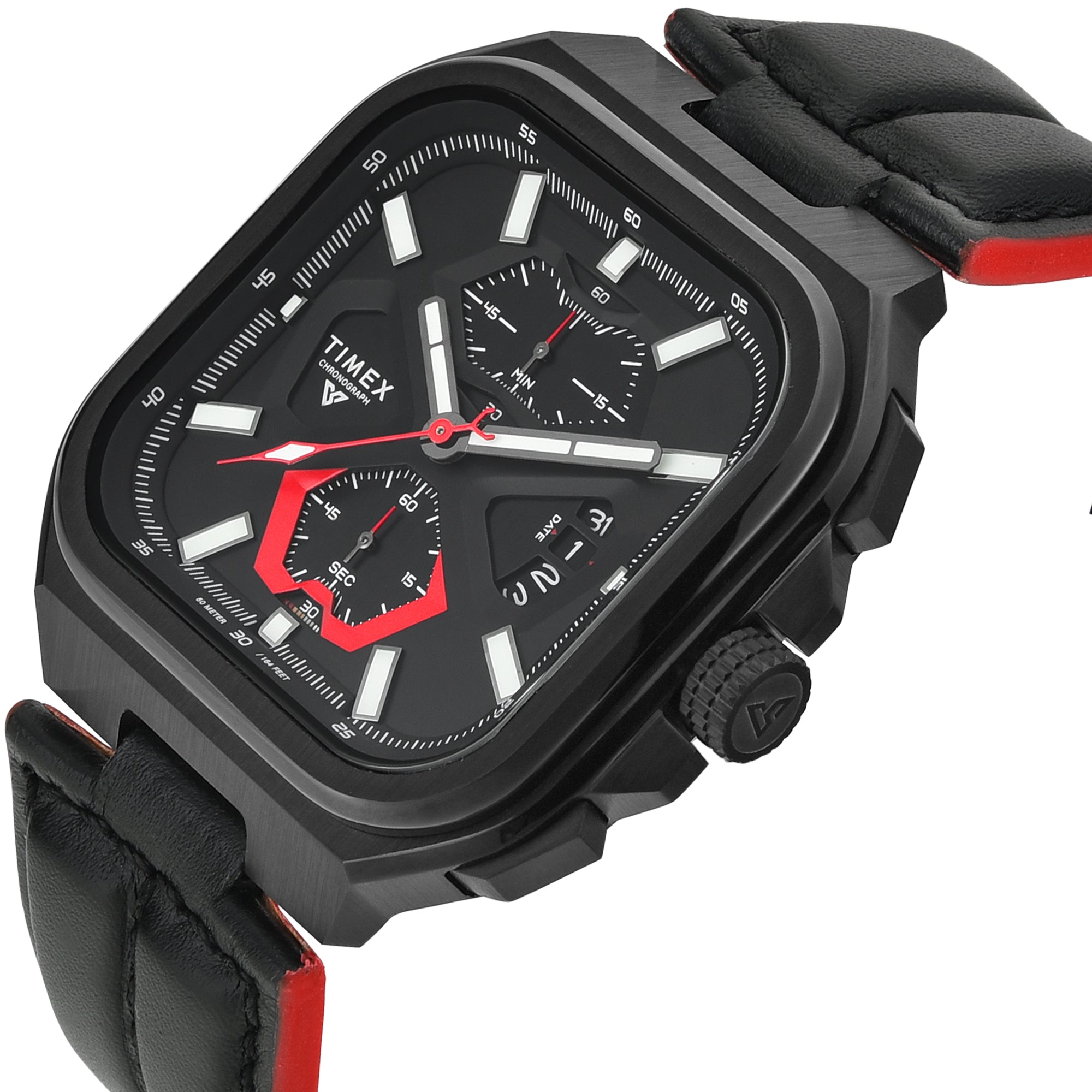 Timex Vector Square 21mm Black Dial Analog Men Watch - TWEG30900 Watch Timex
