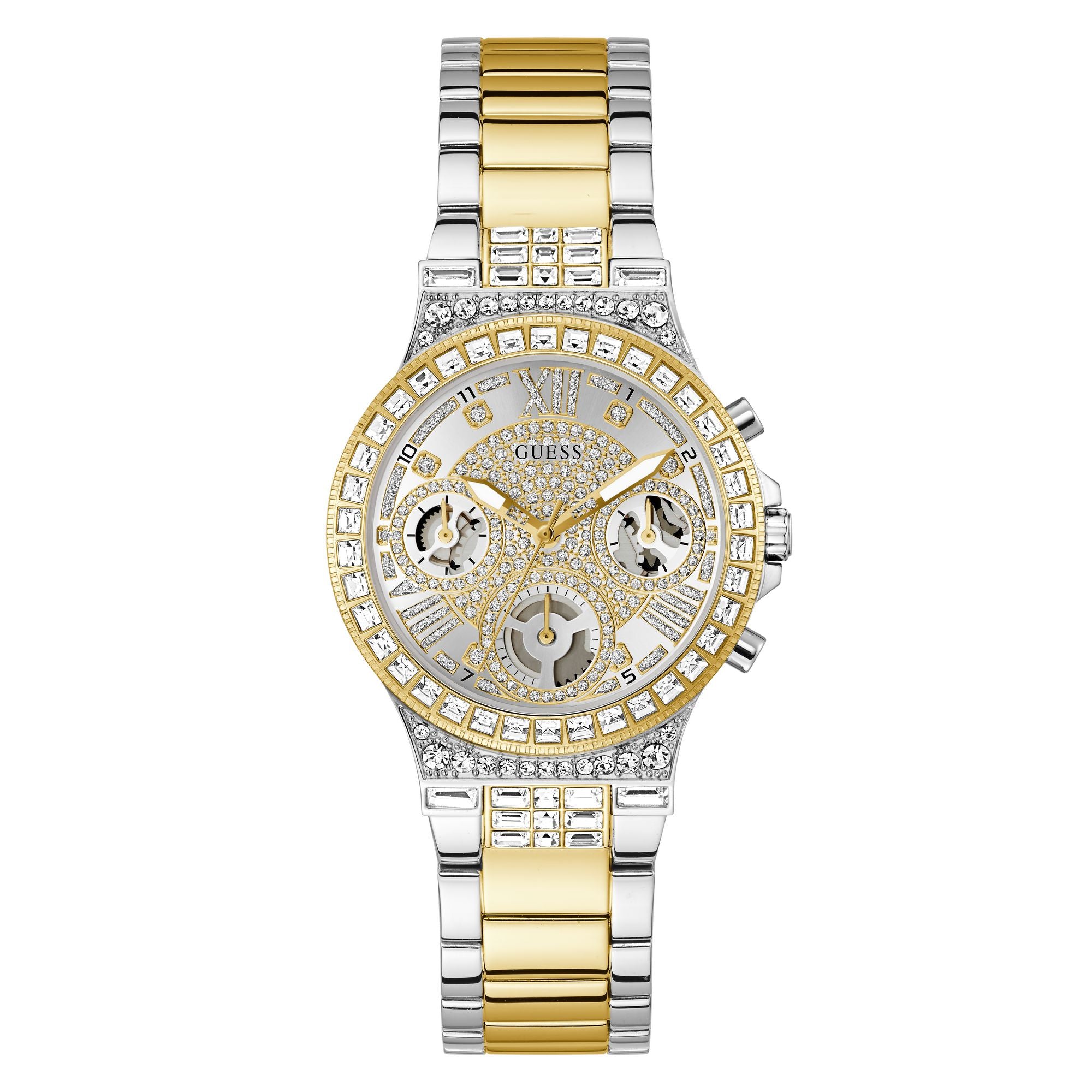 Guess Moonlight Silver Round Quartz Women Watch