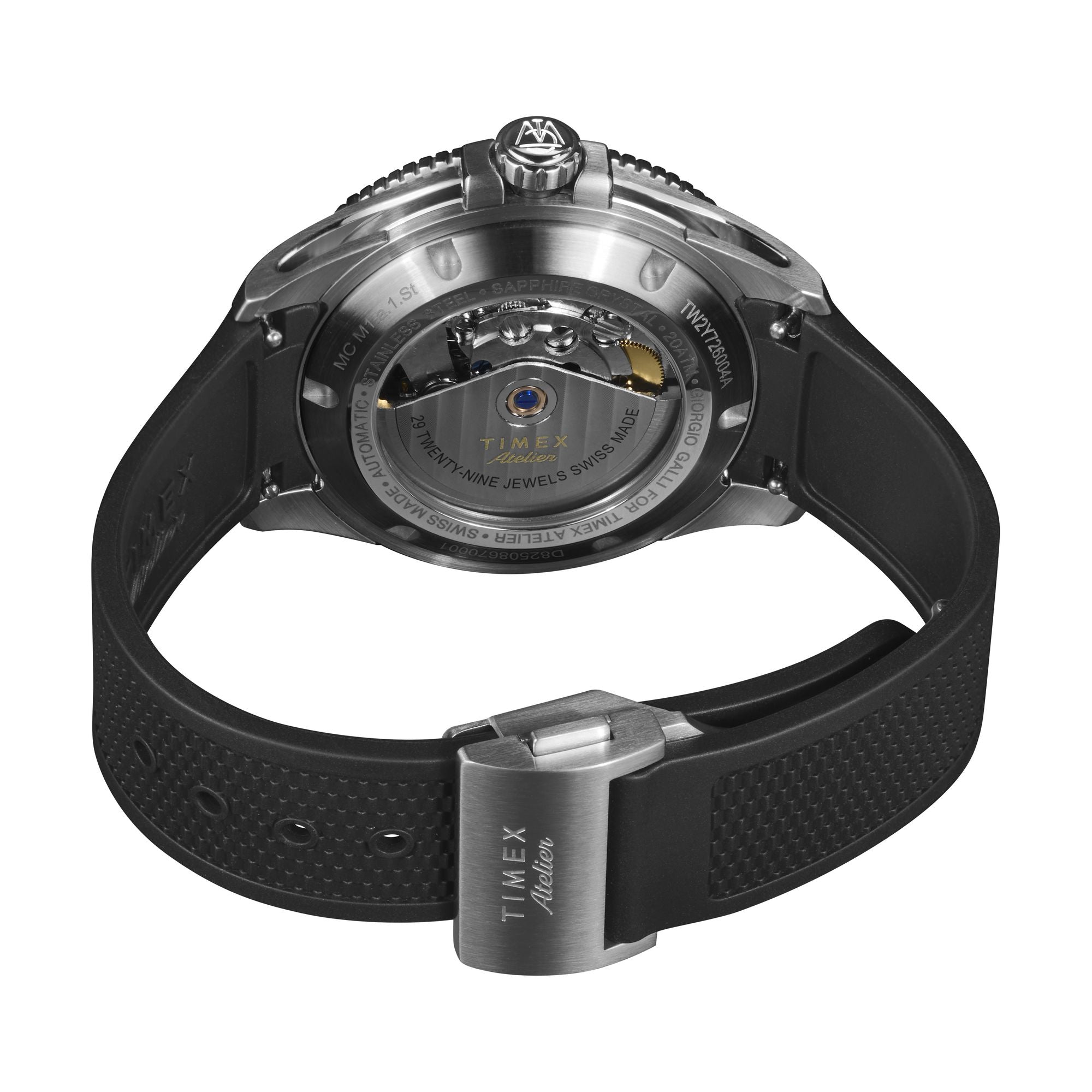 Timex Atelier Round 41mm Black Dial Mechanical Automatic Men Watch - TW2Y726004A Watch Timex