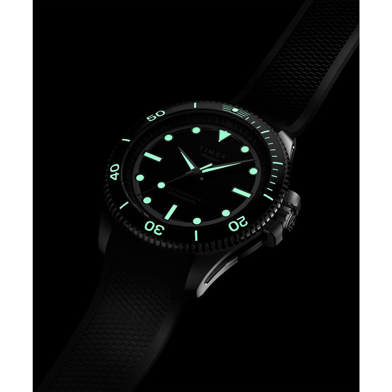 Timex Atelier Round 41mm Black Dial Mechanical Automatic Men Watch - TW2Y726004A Watch Timex