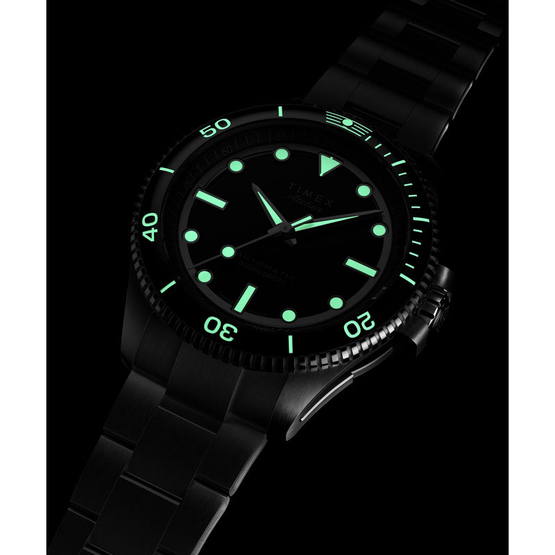 Timex Atelier Round 21mm Black Dial Mechanical Automatic Men Watch - TW2Y725004A Watch Timex