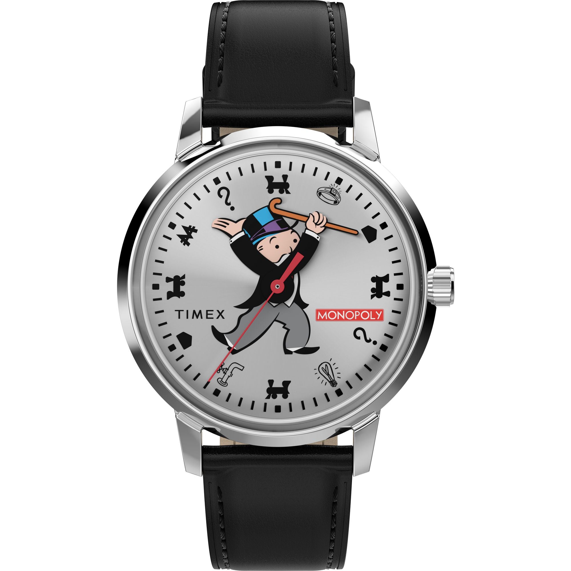 Timex Monopoly Marlin Silver Round Mechanical Automatic Men Watch