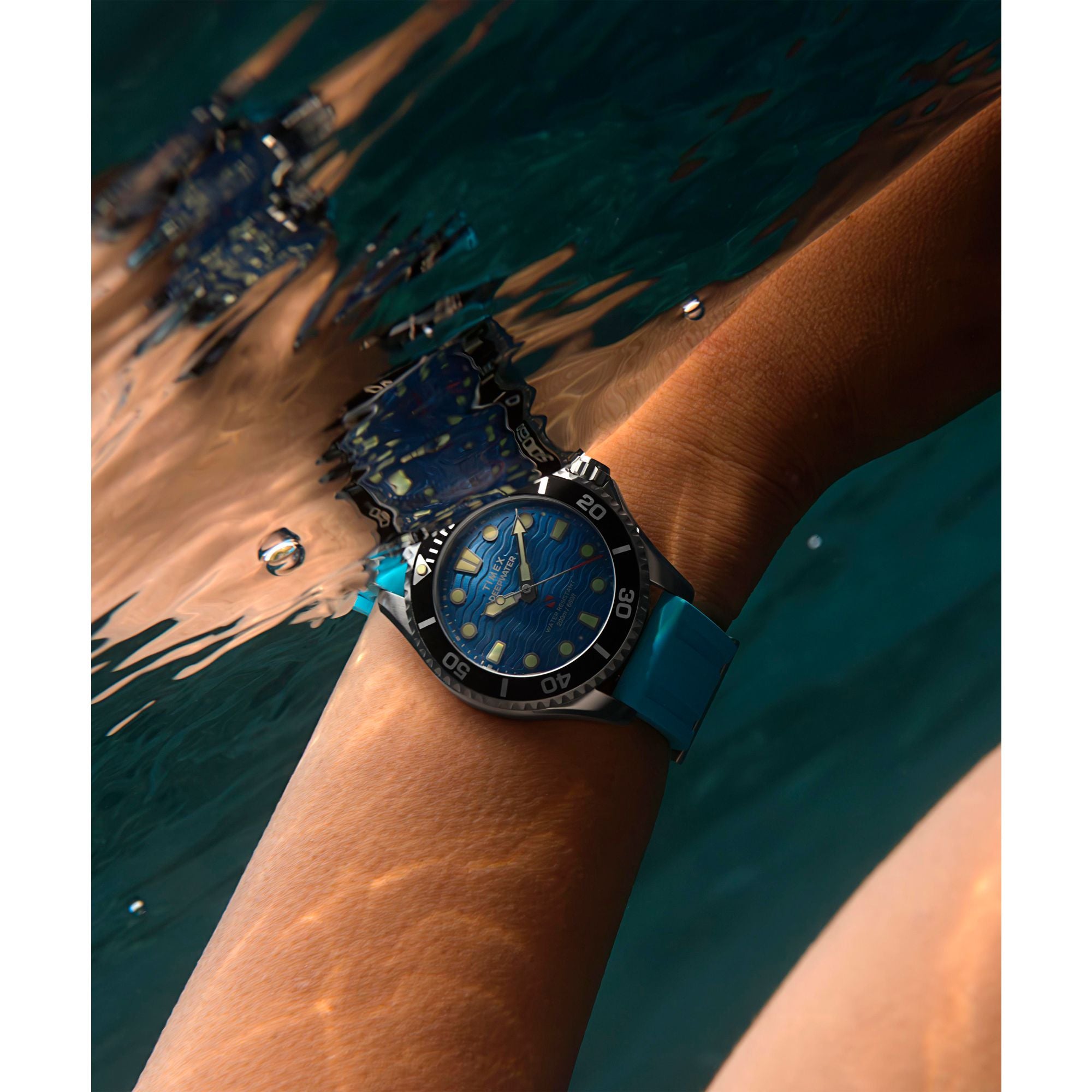 Timex Deep Water Meridian Blue Round Quartz Unisex Watch