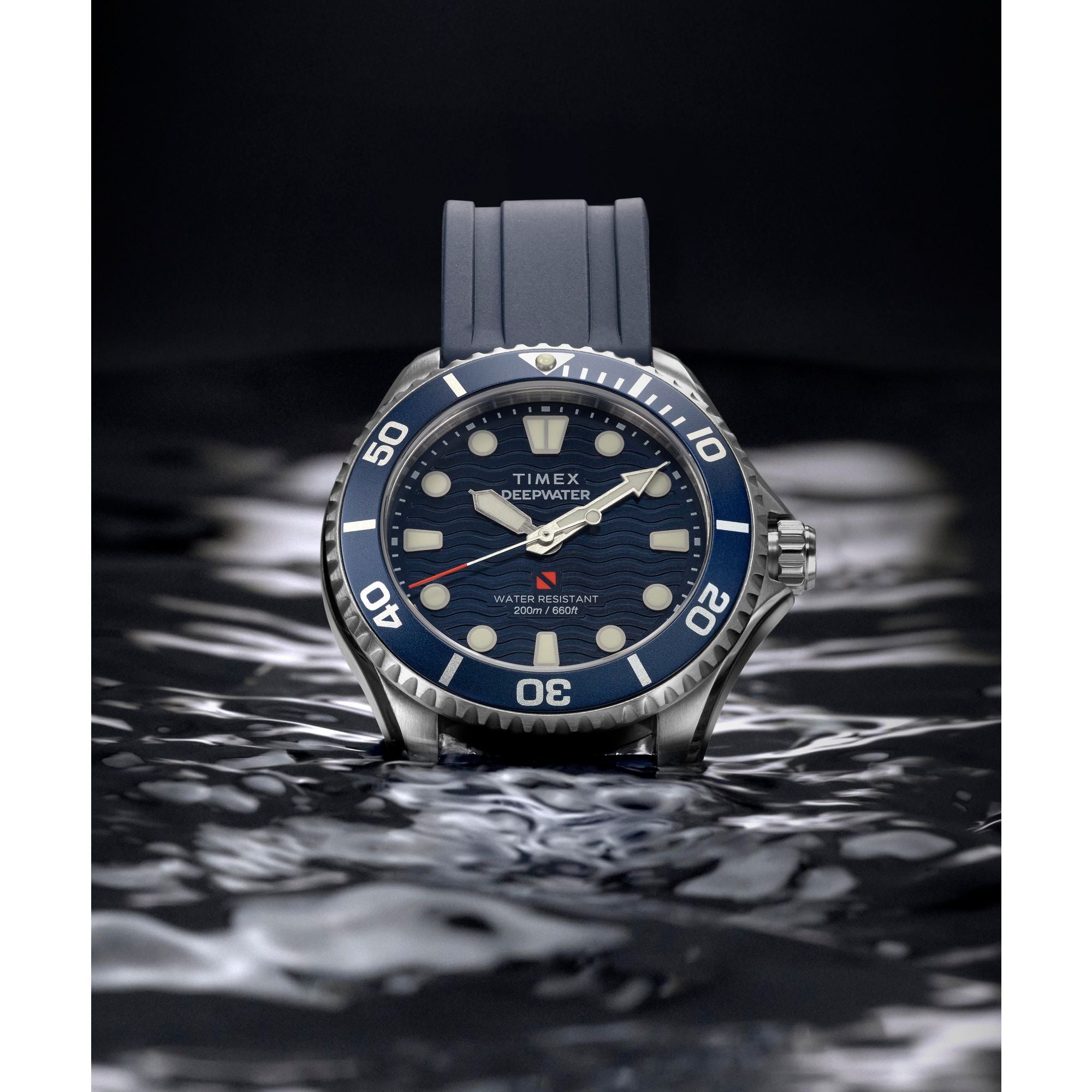 Timex Deep Water Meridian Blue Round Quartz Unisex Watch