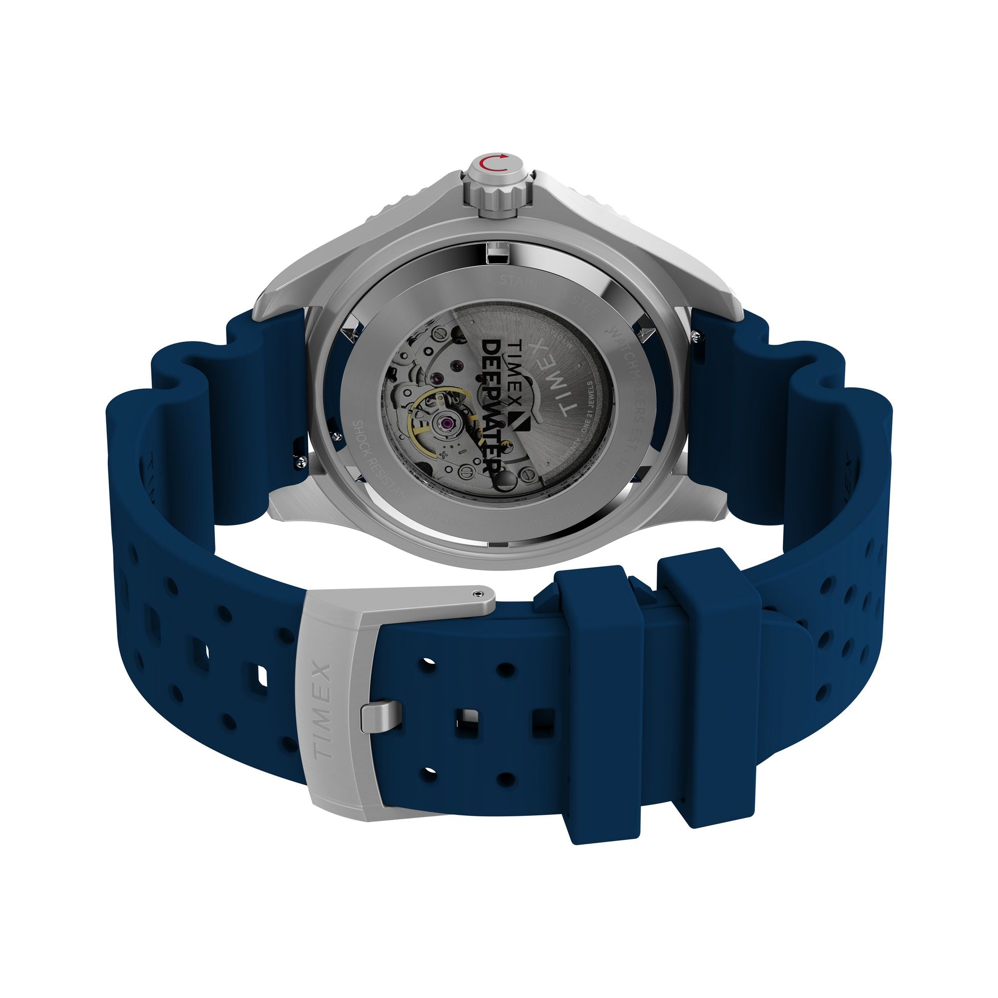 Timex Deep Water Meridian Blue Round Mechanical Automatic Men Watch