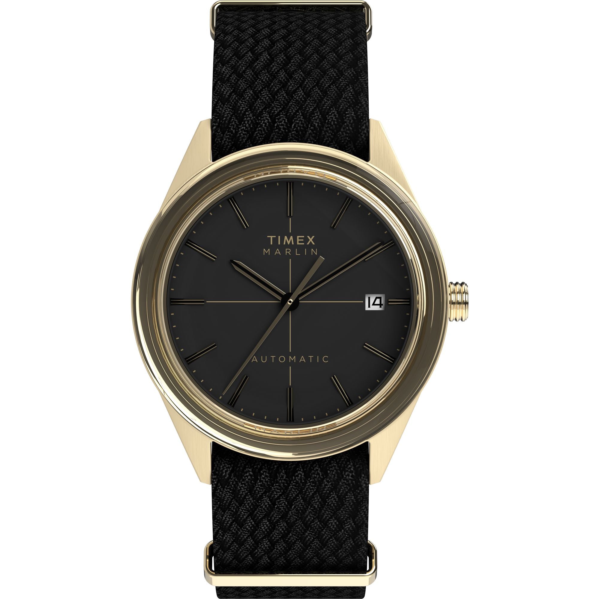 Timex Marlin Round 38mm Black Dial Mechanical Automatic Men Watch - TW2Y24300UJ
