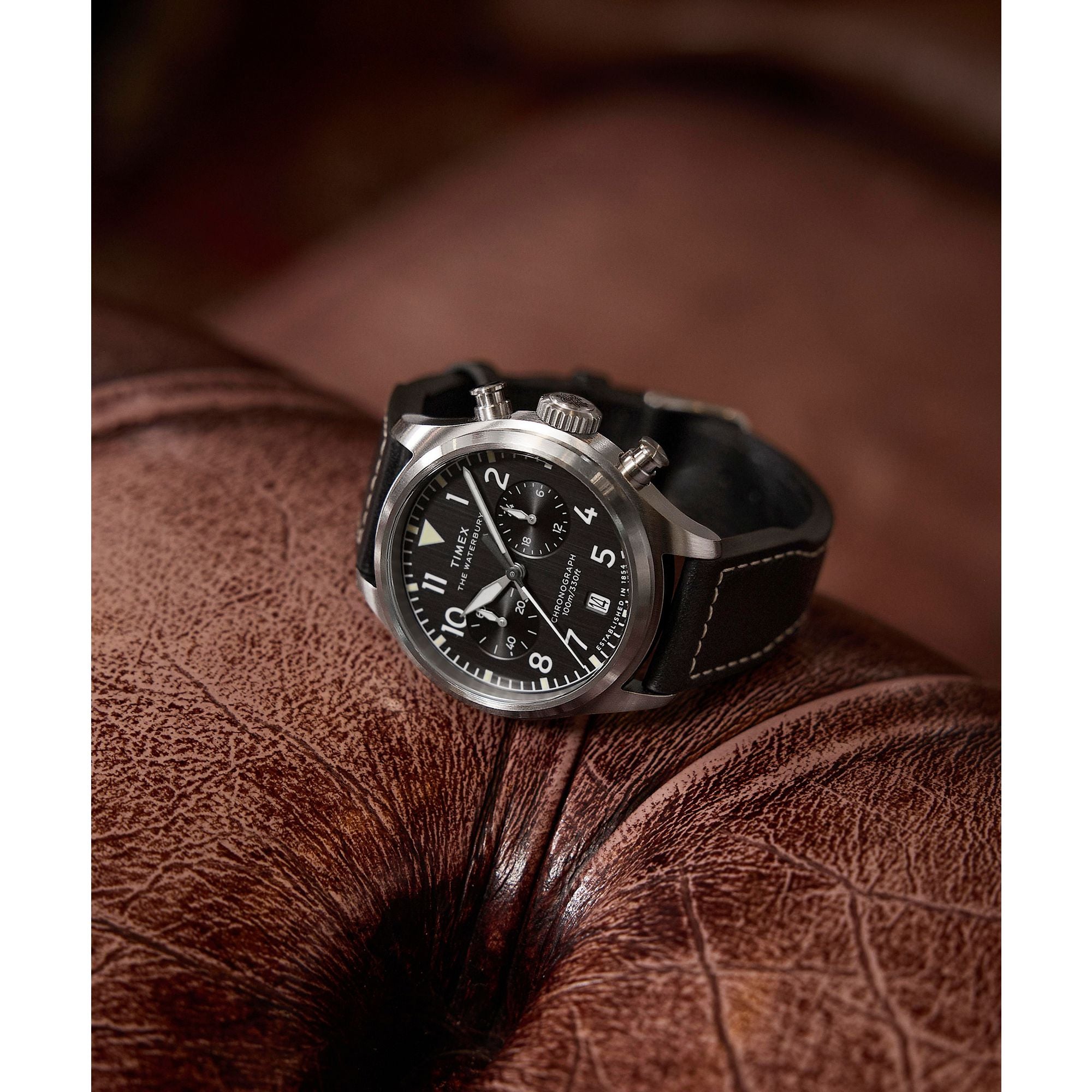 Timex Waterburry Round 41mm Black Dial Analog Men Watch - TW2Y19000UJ Watch Timex