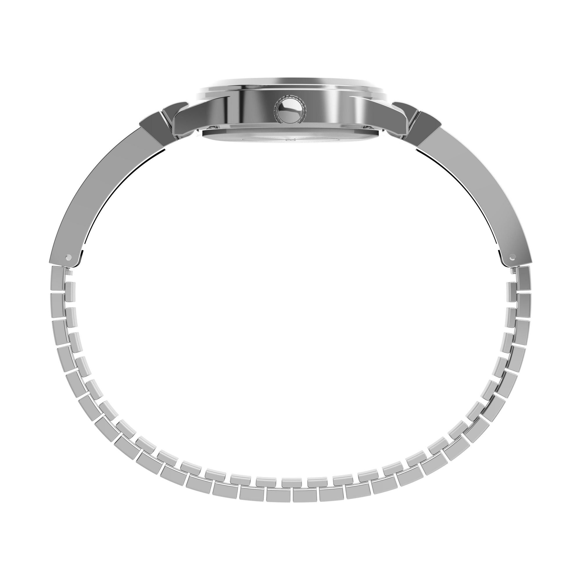 Timex Fashion Stretch Bangles Silver Round Quartz Women Watch